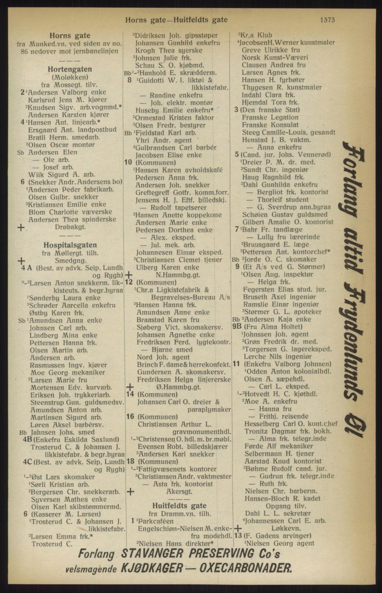 Kristiania/Oslo adressebok, PUBL/-, 1914, p. 1373