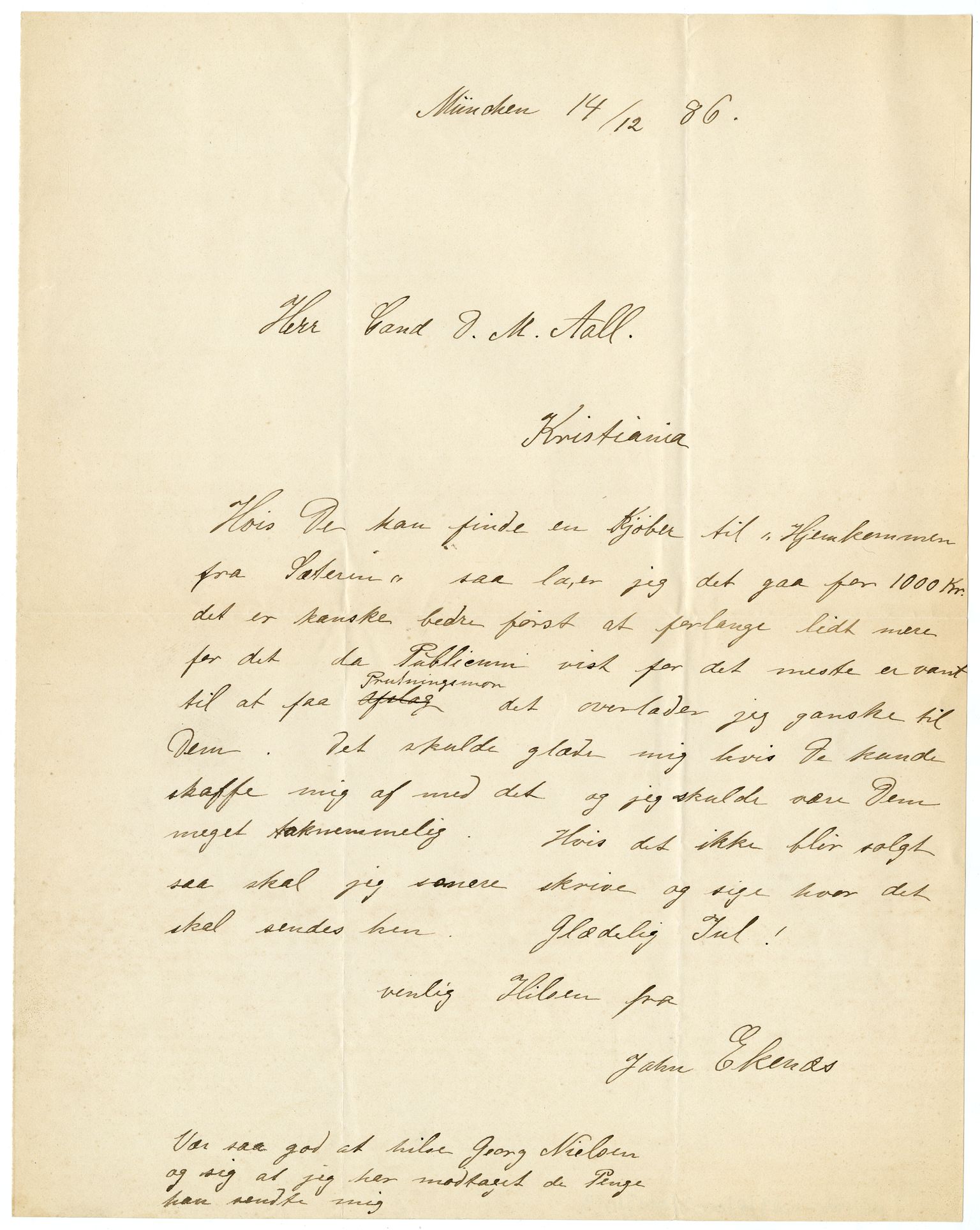Diderik Maria Aalls brevsamling, NF/Ark-1023/F/L0003: D.M. Aalls brevsamling. D - G, 1797-1889, p. 155