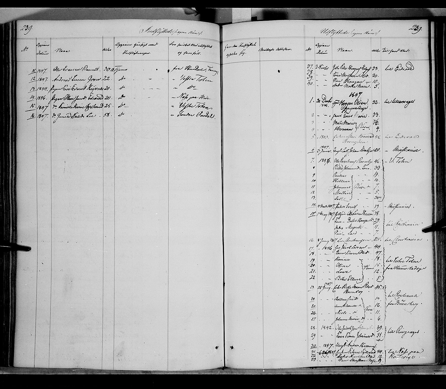 Østre Toten prestekontor, SAH/PREST-104/H/Ha/Haa/L0002: Parish register (official) no. 2, 1840-1847, p. 239