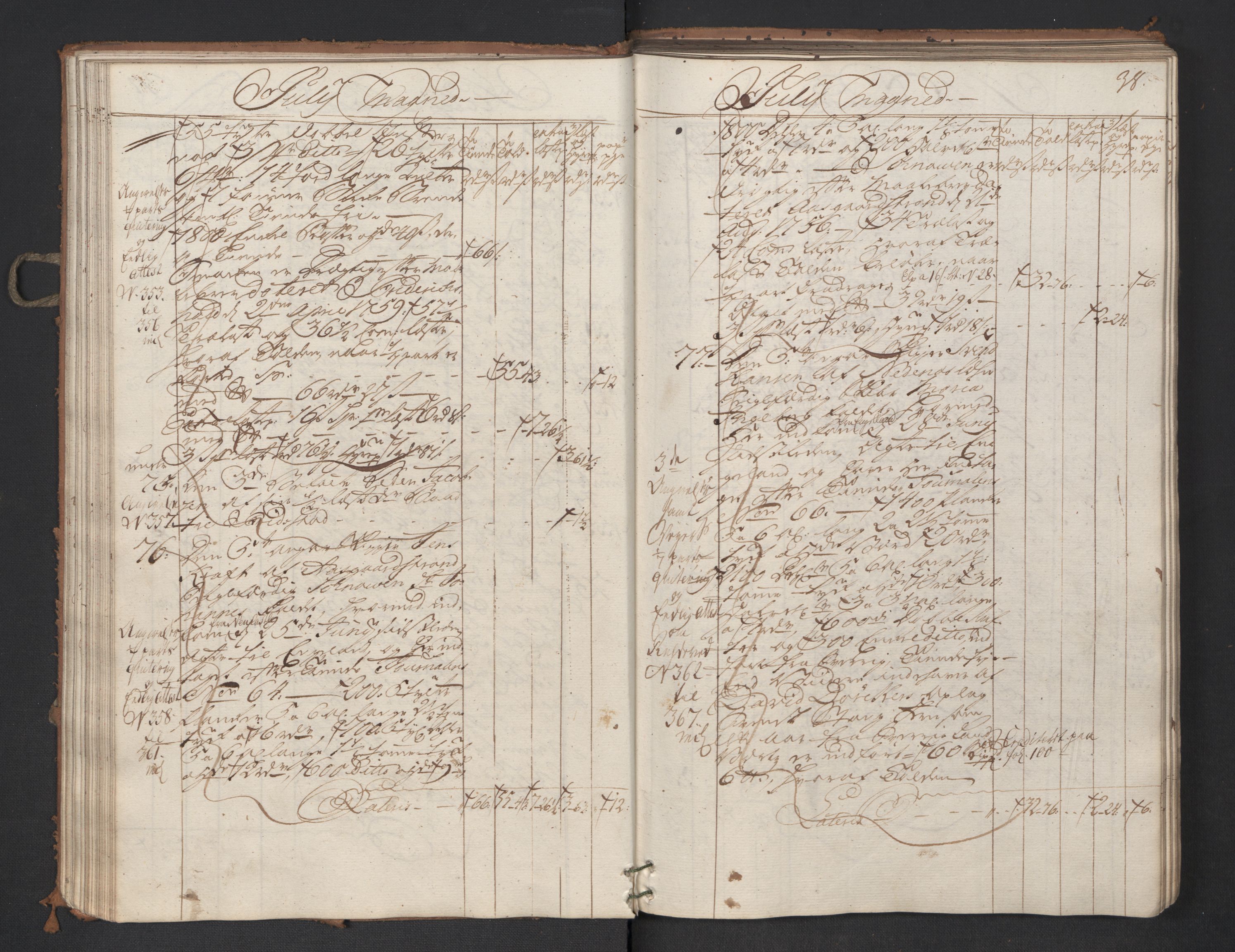 Generaltollkammeret, tollregnskaper, RA/EA-5490/R01/L0047/0001: Tollregnskaper Fredrikshald / Utgående hovedtollbok, 1762, p. 37b-38a