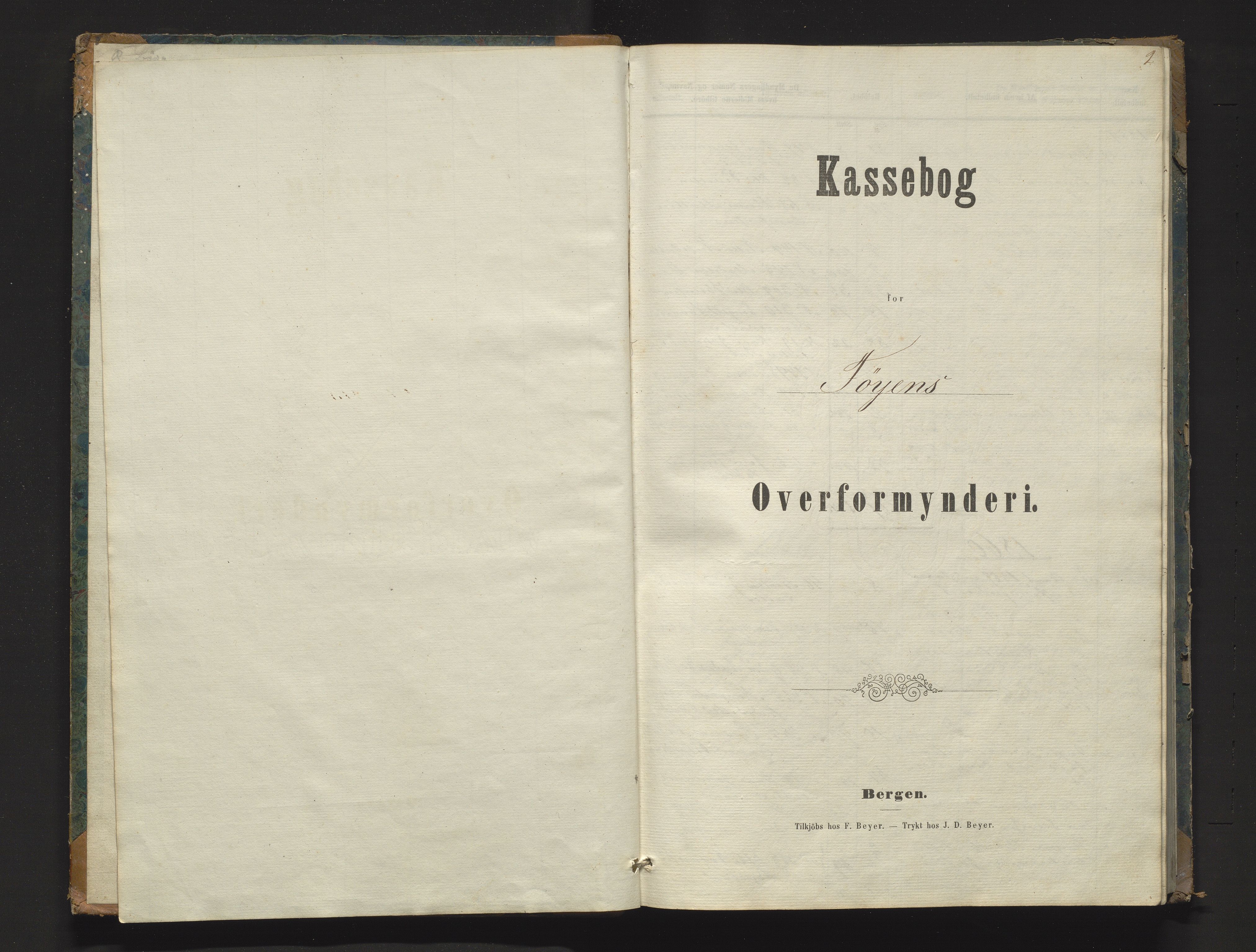 Finnaas kommune. Overformynderiet, IKAH/1218a-812/R/Rb/Rba/L0001: Kassabok for Finnås overformynderi, 1859-1866