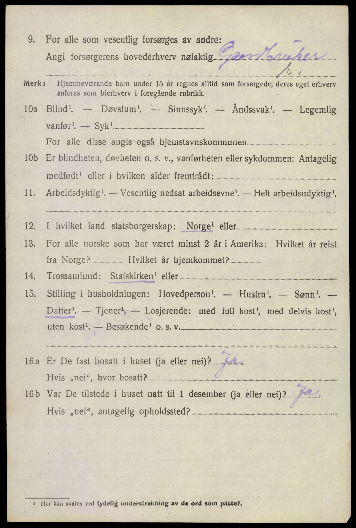 SAKO, 1920 census for Sande, 1920, p. 6133