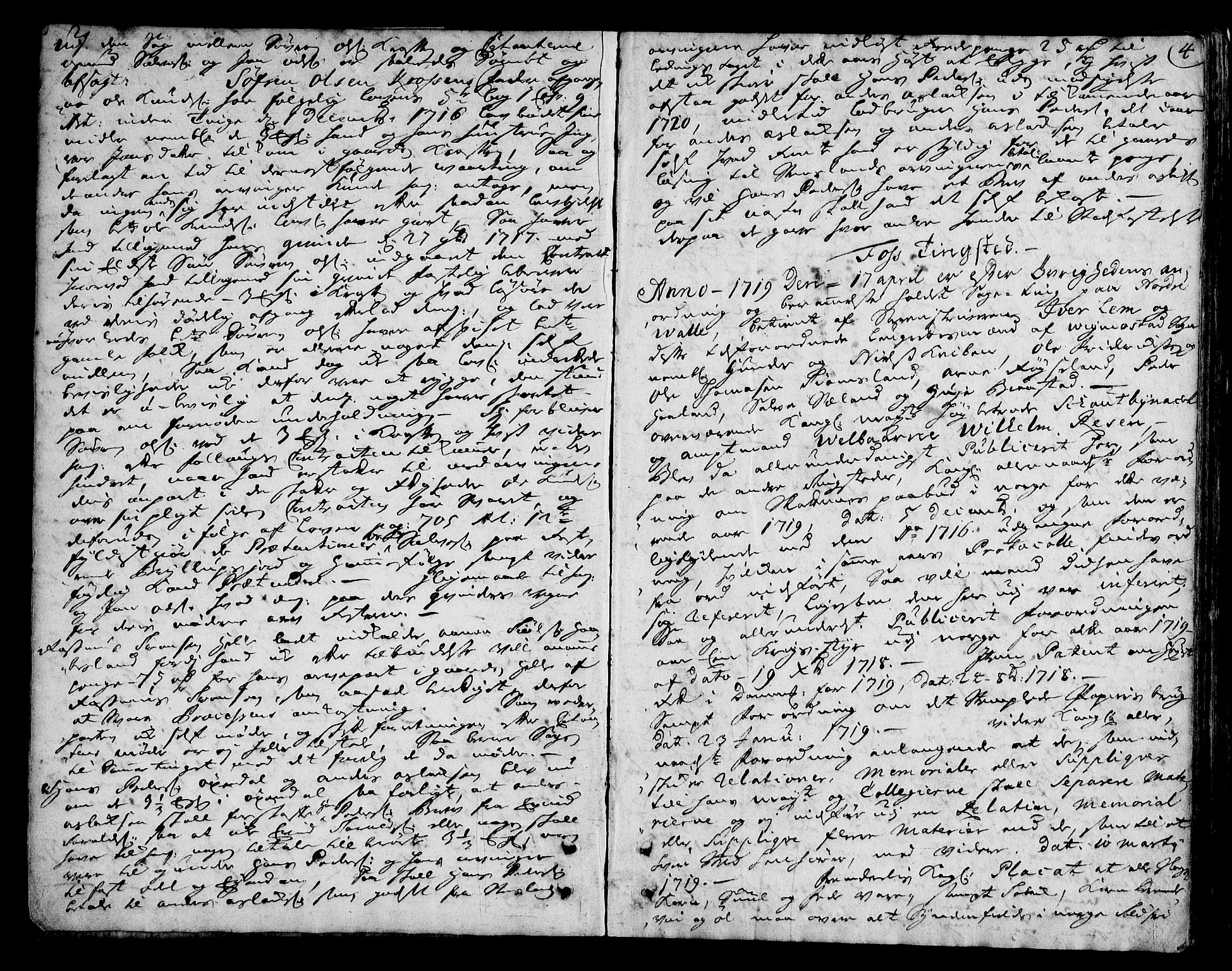Lister sorenskriveri, AV/SAK-1221-0003/F/Fa/L0042: Tingbok nr 42, 1719, p. 3b-4a