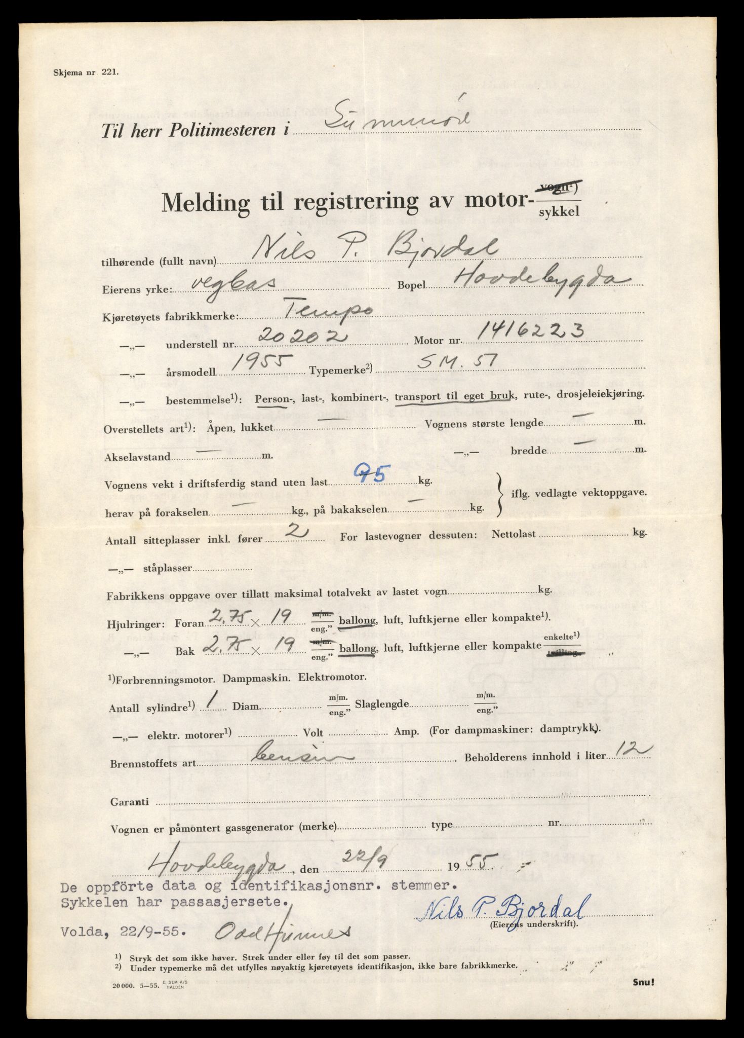 Møre og Romsdal vegkontor - Ålesund trafikkstasjon, AV/SAT-A-4099/F/Fe/L0039: Registreringskort for kjøretøy T 13361 - T 13530, 1927-1998, p. 1021