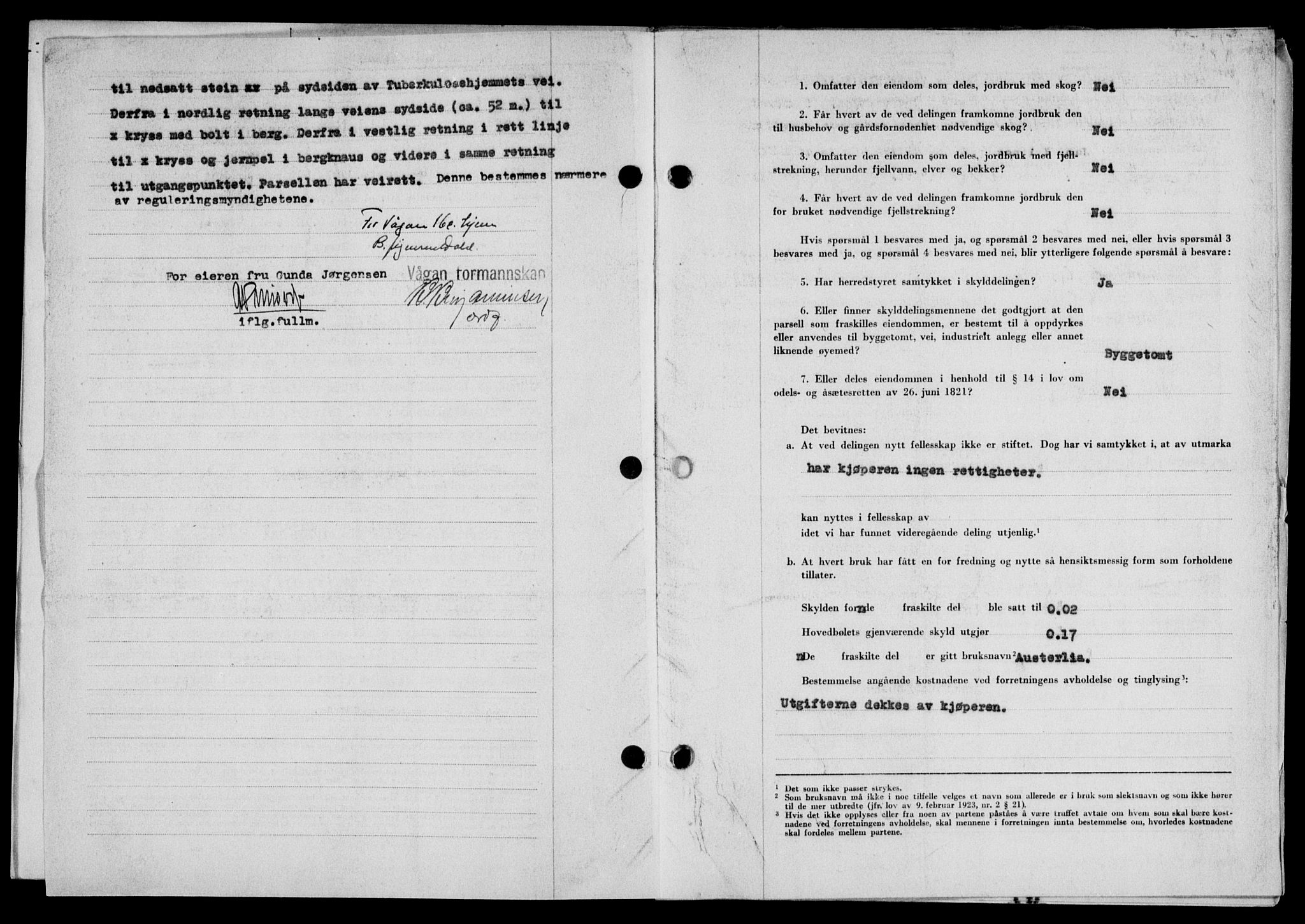 Lofoten sorenskriveri, SAT/A-0017/1/2/2C/L0017a: Mortgage book no. 17a, 1947-1948, Diary no: : 1945/1947