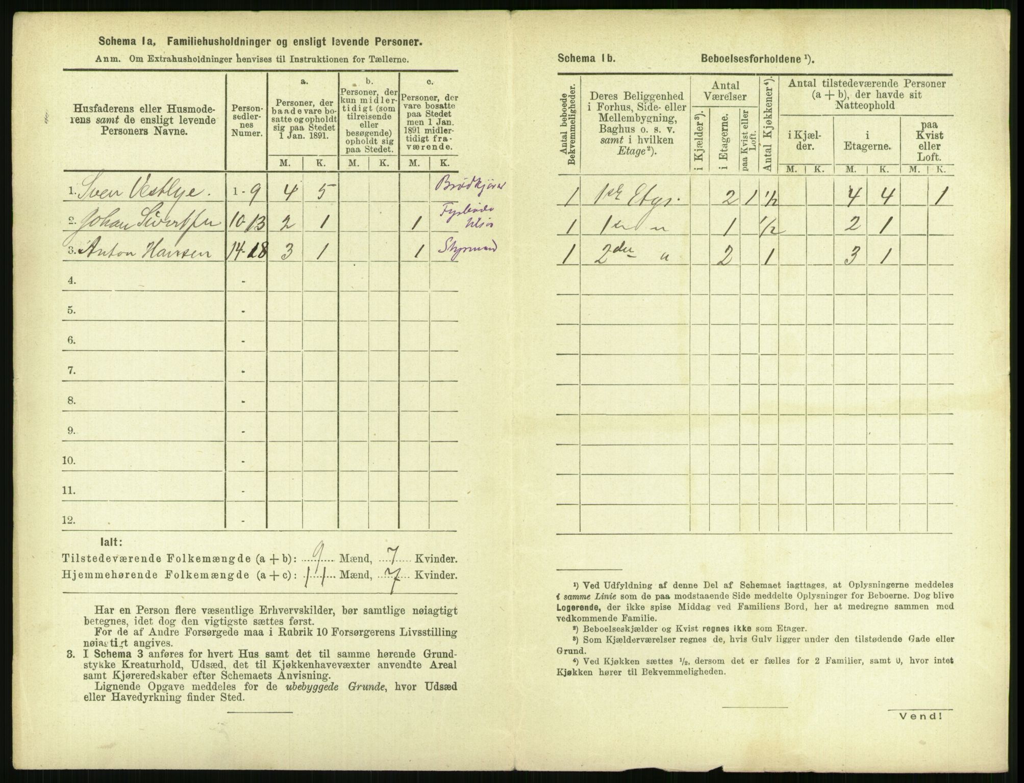 RA, 1891 census for 1103 Stavanger, 1891, p. 1078