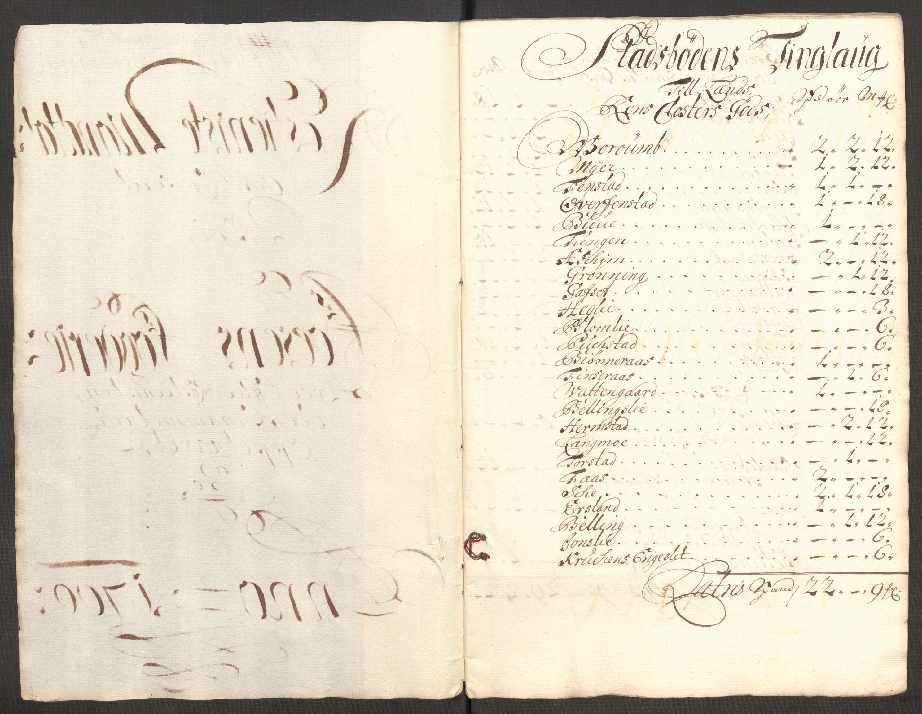 Rentekammeret inntil 1814, Reviderte regnskaper, Fogderegnskap, AV/RA-EA-4092/R57/L3854: Fogderegnskap Fosen, 1700-1701, p. 115