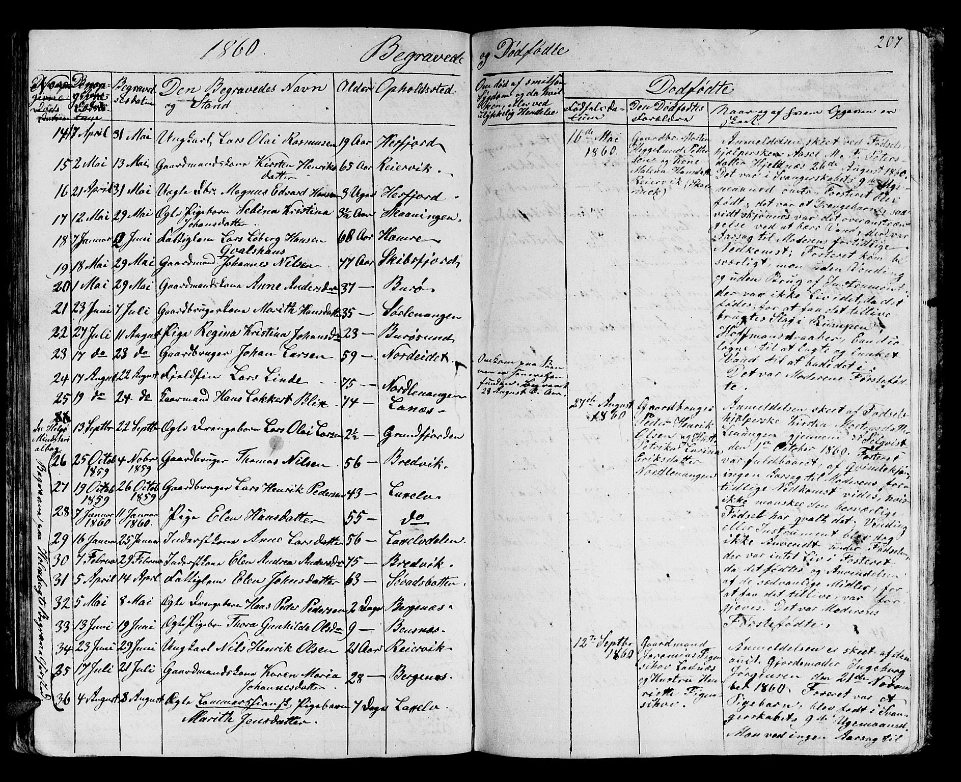 Karlsøy sokneprestembete, SATØ/S-1299/H/Ha/Hab/L0002klokker: Parish register (copy) no. 2, 1843-1861, p. 207