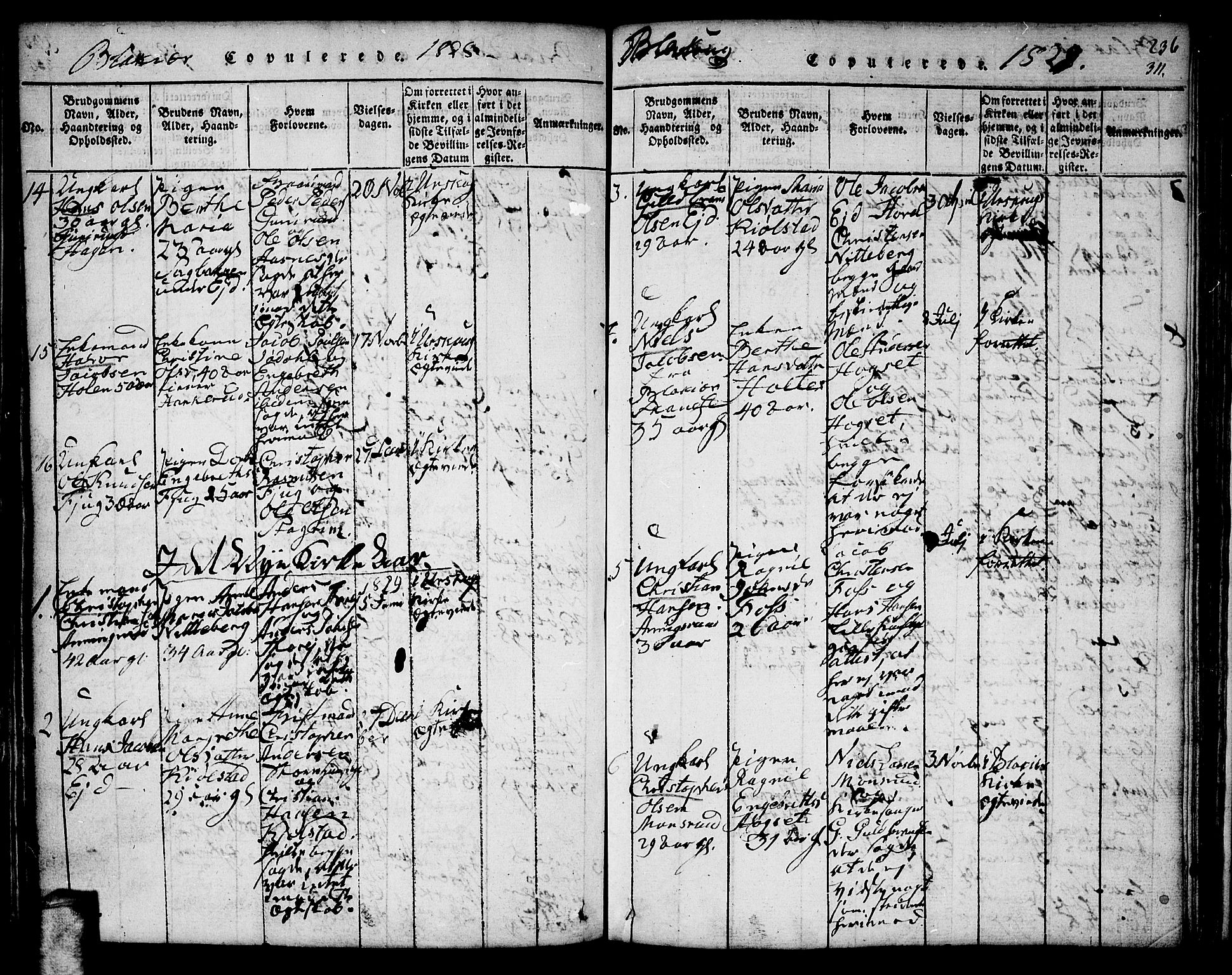 Aurskog prestekontor Kirkebøker, SAO/A-10304a/F/Fa/L0005: Parish register (official) no. I 5, 1814-1829, p. 311