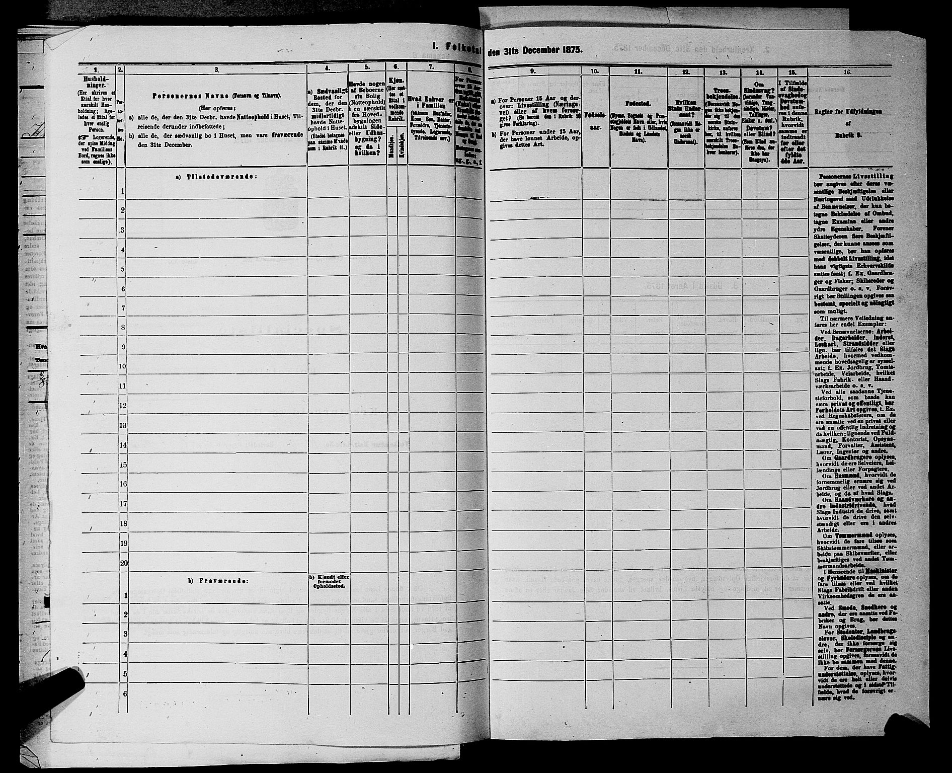 RA, 1875 census for 0220P Asker, 1875, p. 1151