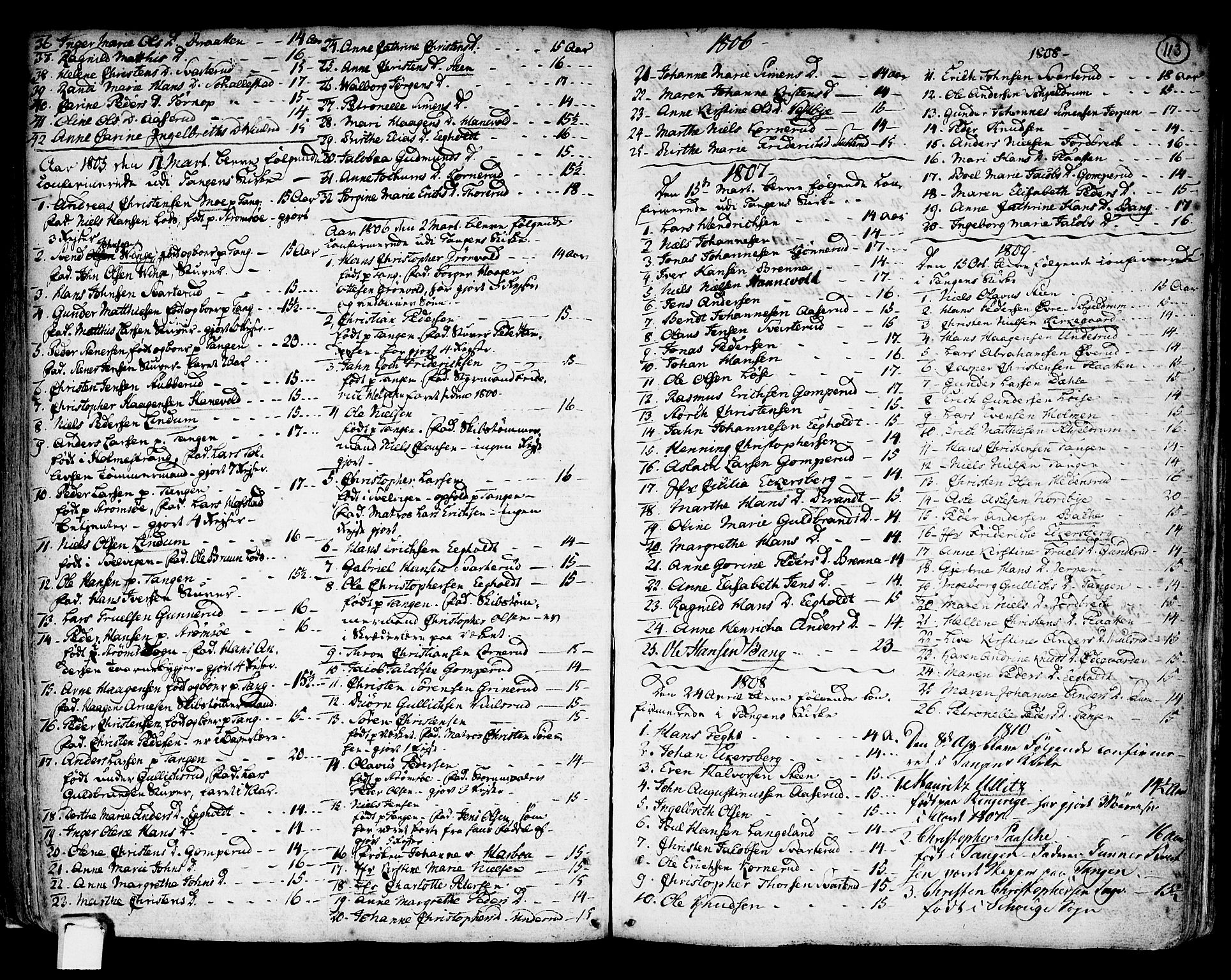 Strømsø kirkebøker, SAKO/A-246/F/Fb/L0002: Parish register (official) no. II 2, 1739-1814, p. 113