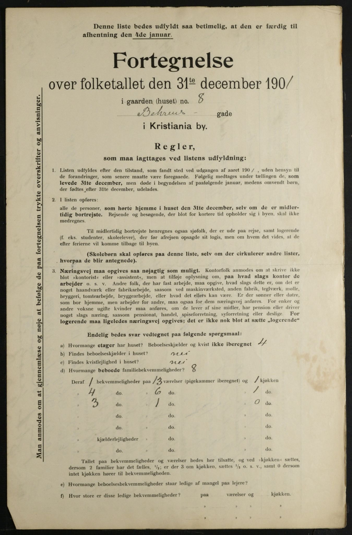 OBA, Municipal Census 1901 for Kristiania, 1901, p. 650