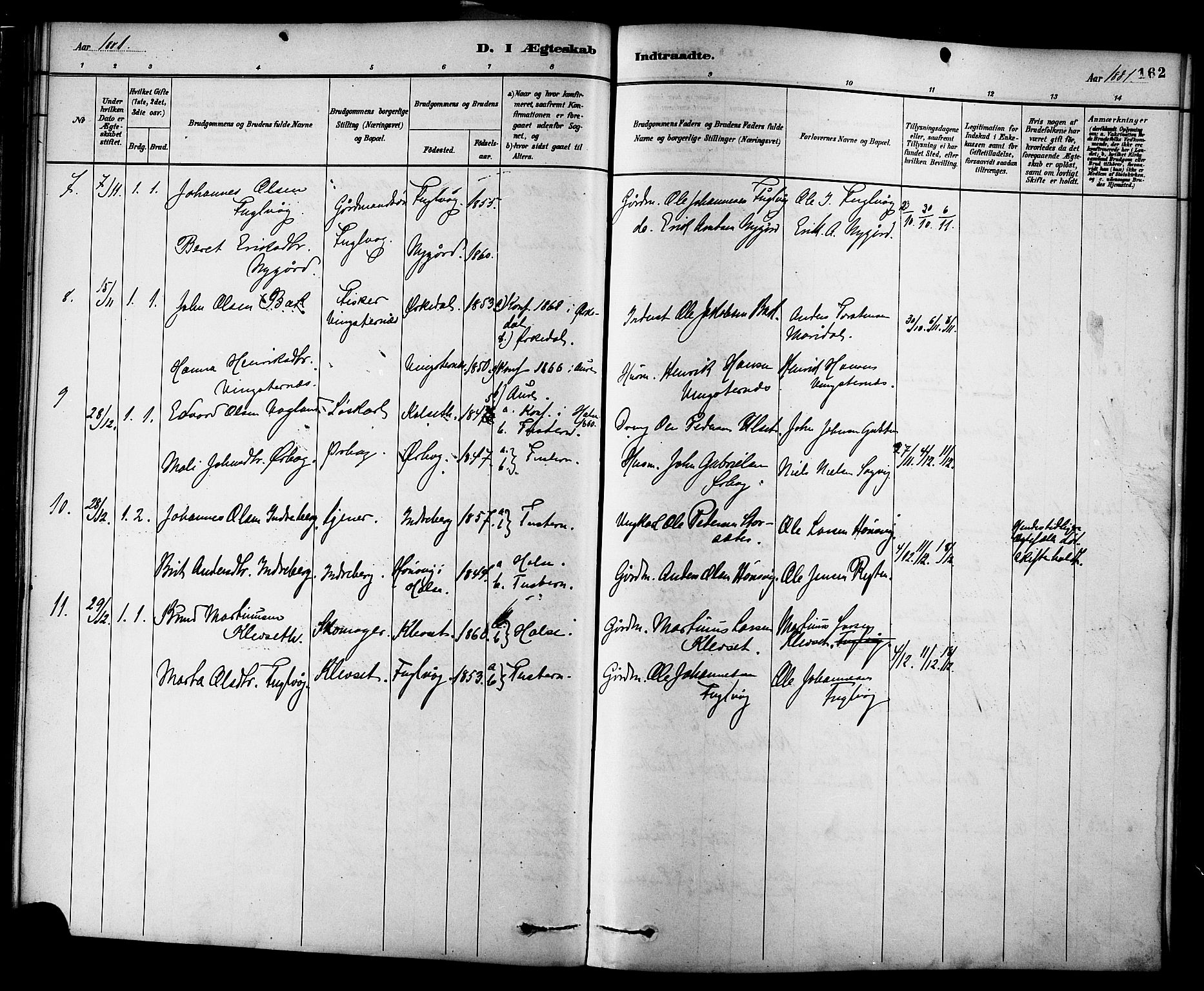 Ministerialprotokoller, klokkerbøker og fødselsregistre - Møre og Romsdal, AV/SAT-A-1454/577/L0896: Parish register (official) no. 577A03, 1880-1898, p. 162