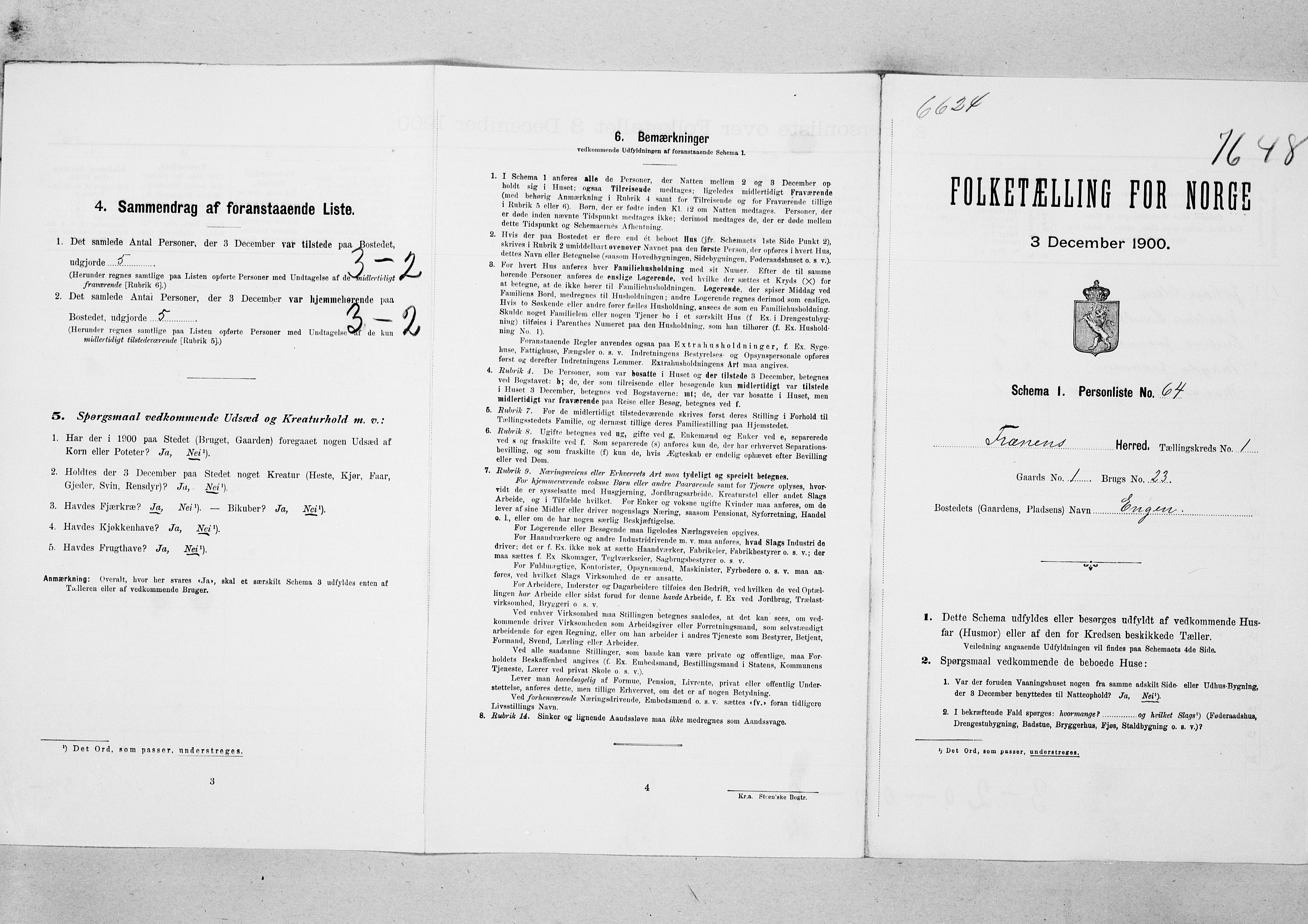 SAT, 1900 census for Fræna, 1900, p. 24