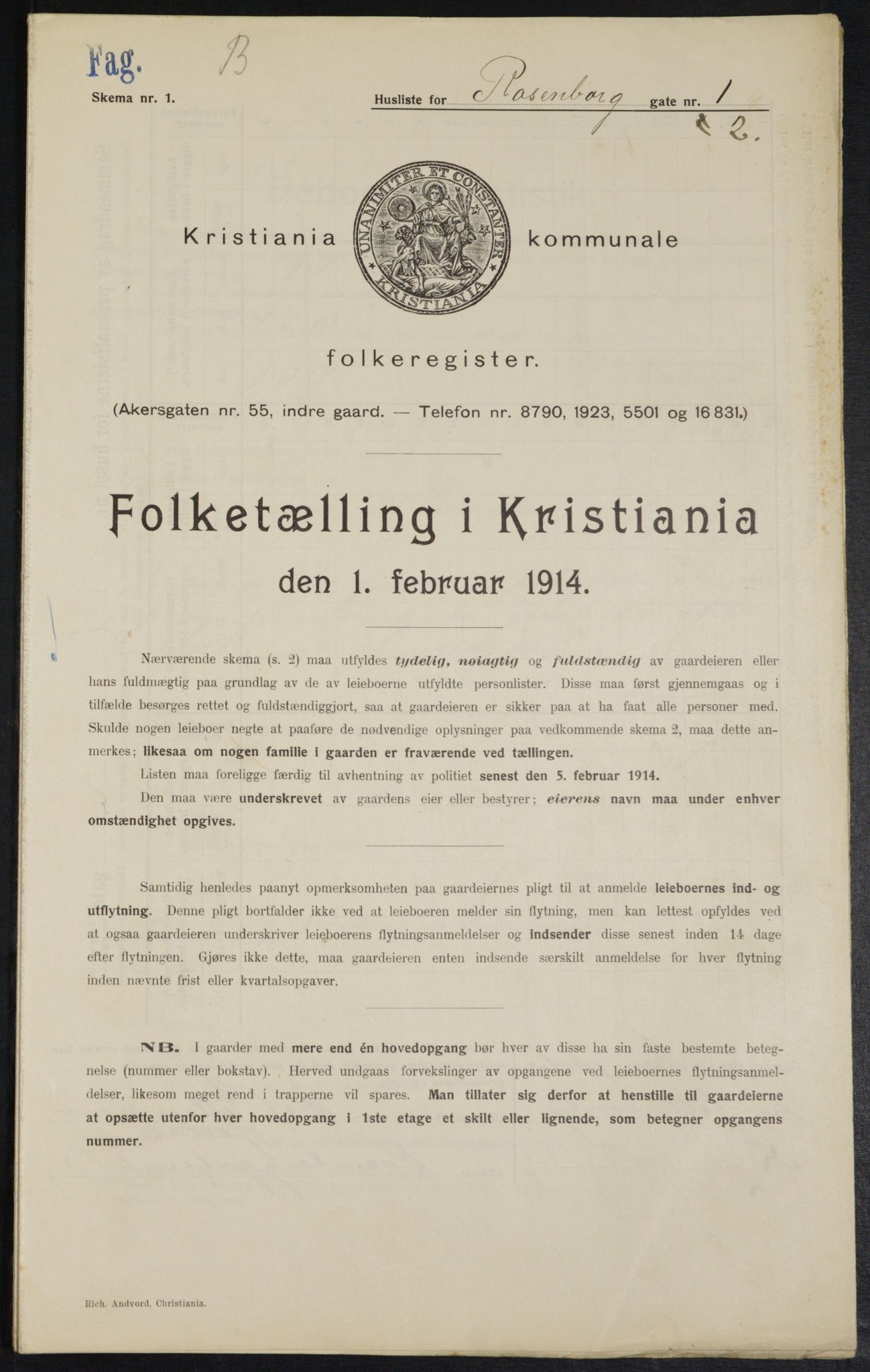 OBA, Municipal Census 1914 for Kristiania, 1914, p. 83294