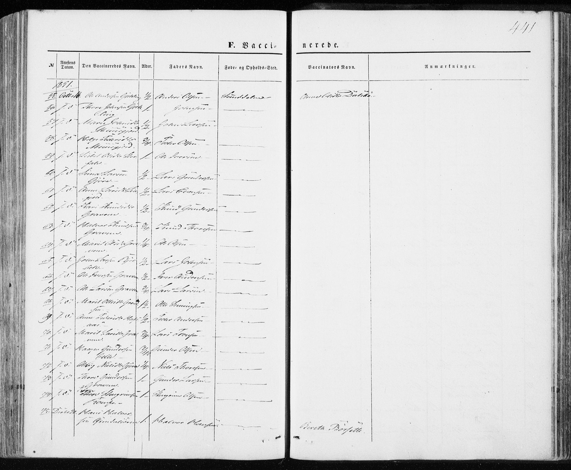 Ministerialprotokoller, klokkerbøker og fødselsregistre - Møre og Romsdal, AV/SAT-A-1454/590/L1013: Parish register (official) no. 590A05, 1847-1877, p. 441