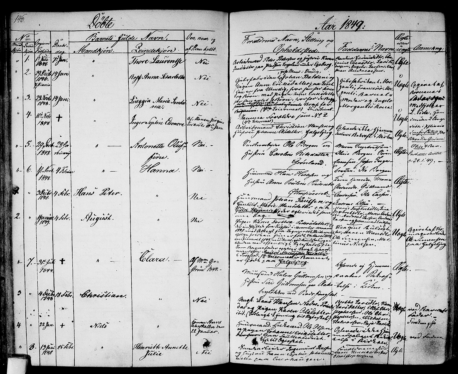 Gamlebyen prestekontor Kirkebøker, SAO/A-10884/F/Fa/L0003: Parish register (official) no. 3, 1829-1849, p. 146