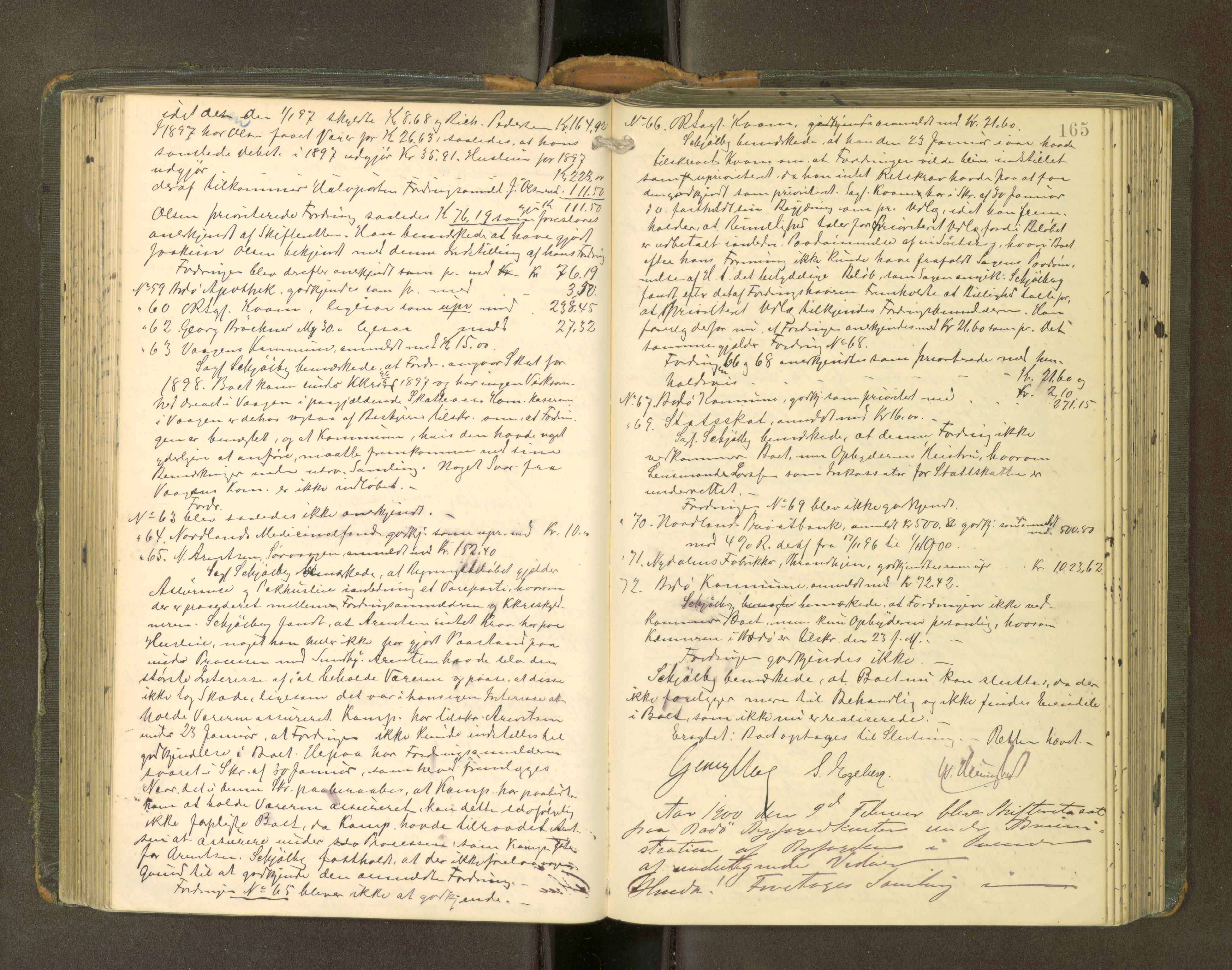 Bodø sorenskriveri, AV/SAT-A-0022/1/3/3B/L0001: Skiftebehandlingsprotokoll, 1893-1901, p. 165