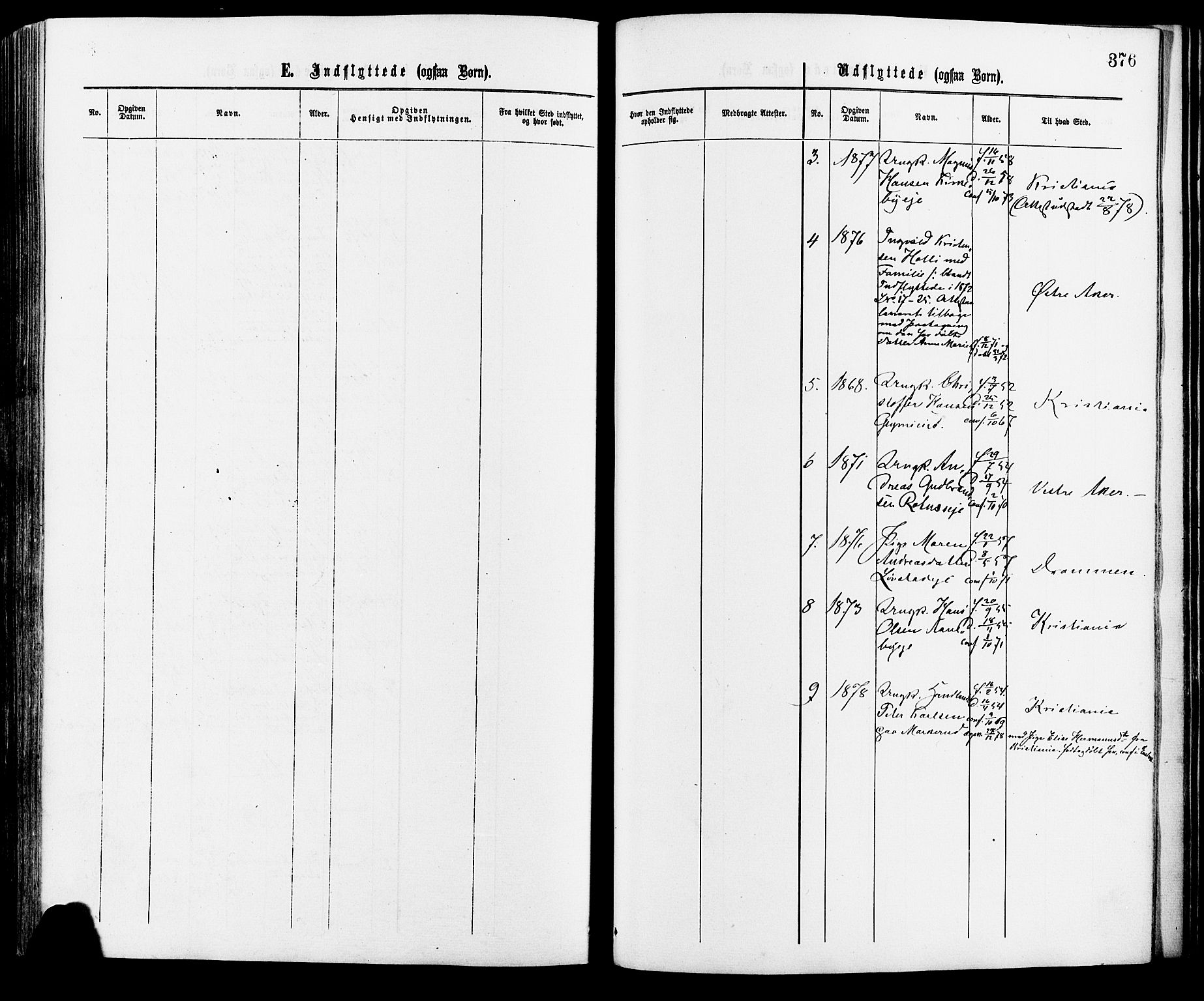 Nittedal prestekontor Kirkebøker, AV/SAO-A-10365a/F/Fa/L0006: Parish register (official) no. I 6, 1863-1878, p. 376