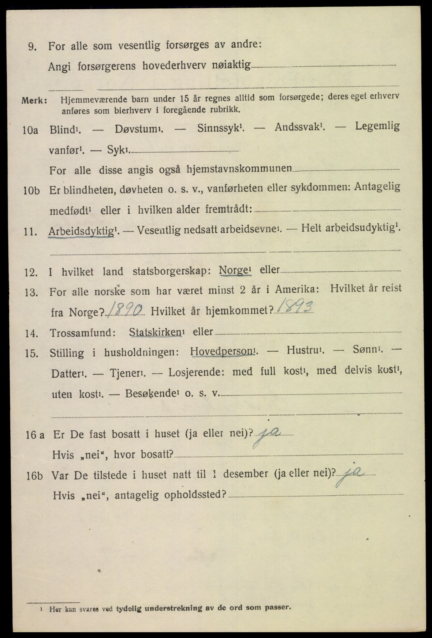 SAK, 1920 census for Søgne, 1920, p. 5292