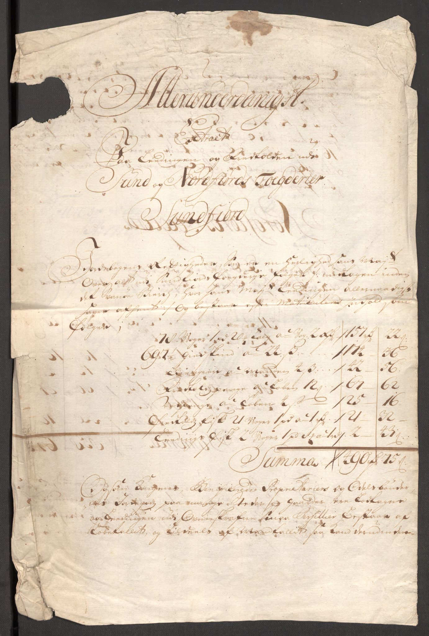 Rentekammeret inntil 1814, Reviderte regnskaper, Fogderegnskap, RA/EA-4092/R53/L3433: Fogderegnskap Sunn- og Nordfjord, 1710-1711, p. 237