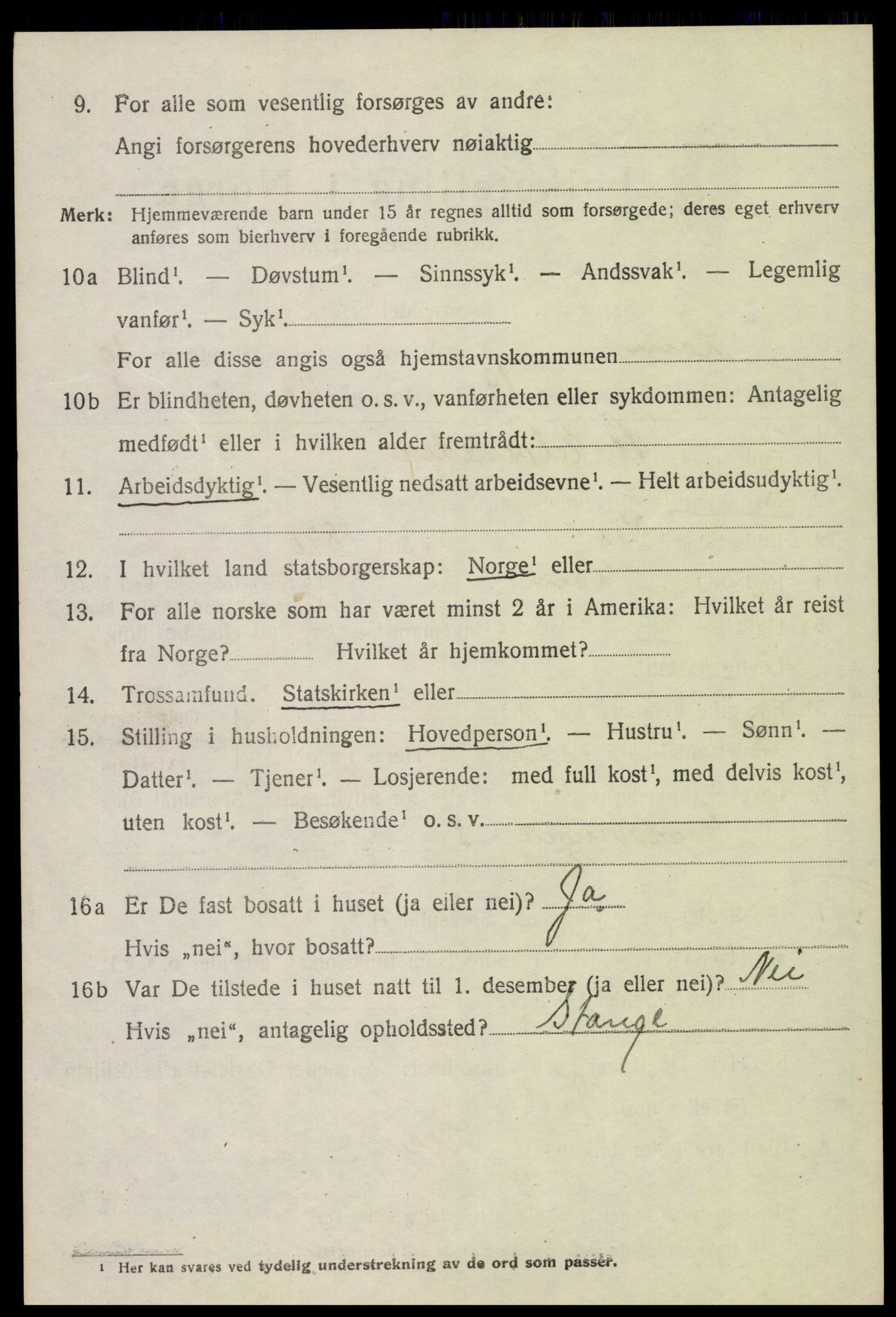 SAH, 1920 census for Lom, 1920, p. 5647