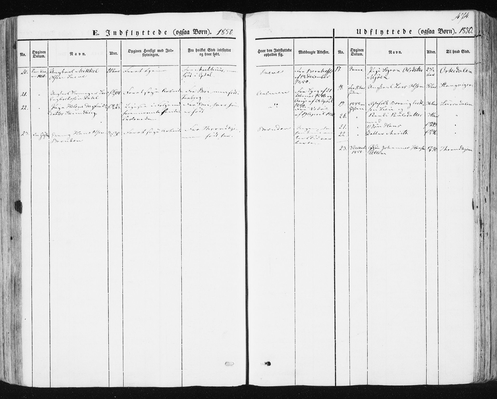 Ministerialprotokoller, klokkerbøker og fødselsregistre - Sør-Trøndelag, SAT/A-1456/678/L0899: Parish register (official) no. 678A08, 1848-1872, p. 474