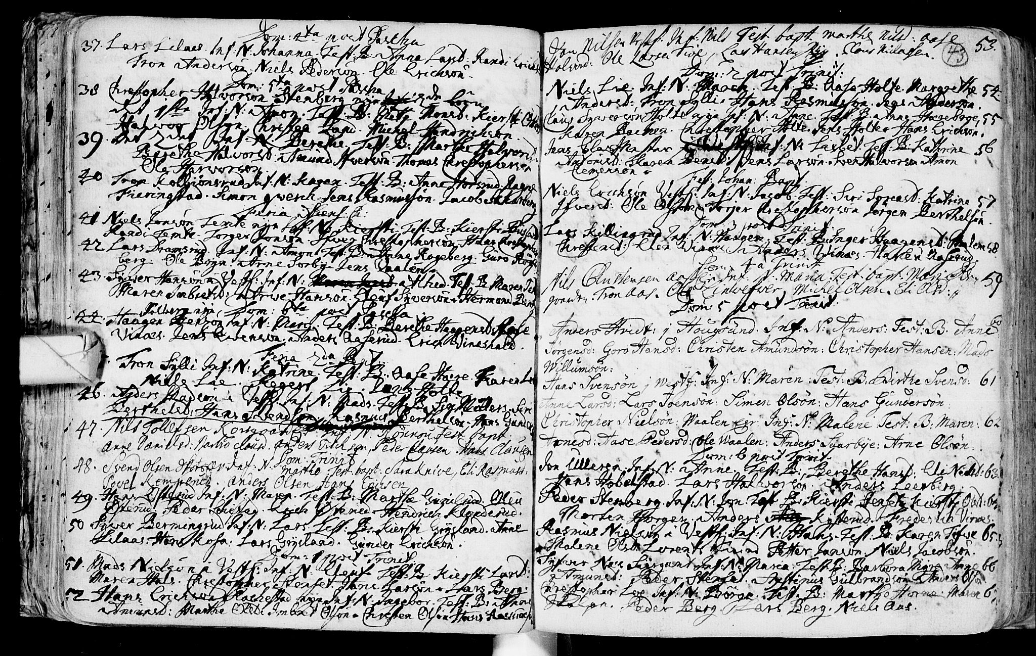 Eiker kirkebøker, AV/SAKO-A-4/F/Fa/L0003: Parish register (official) no. I 3, 1724-1753, p. 43