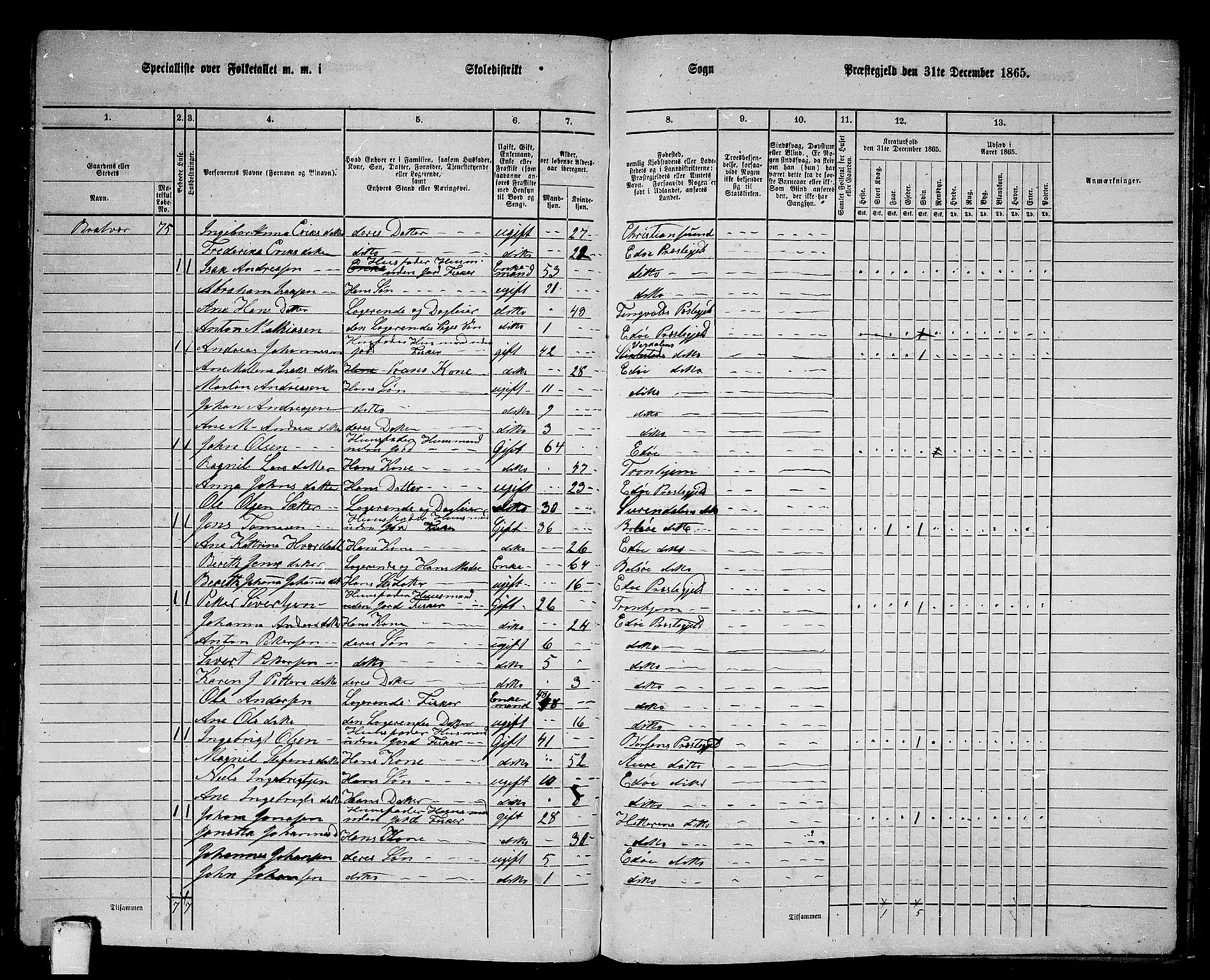 RA, 1865 census for Edøy, 1865, p. 134