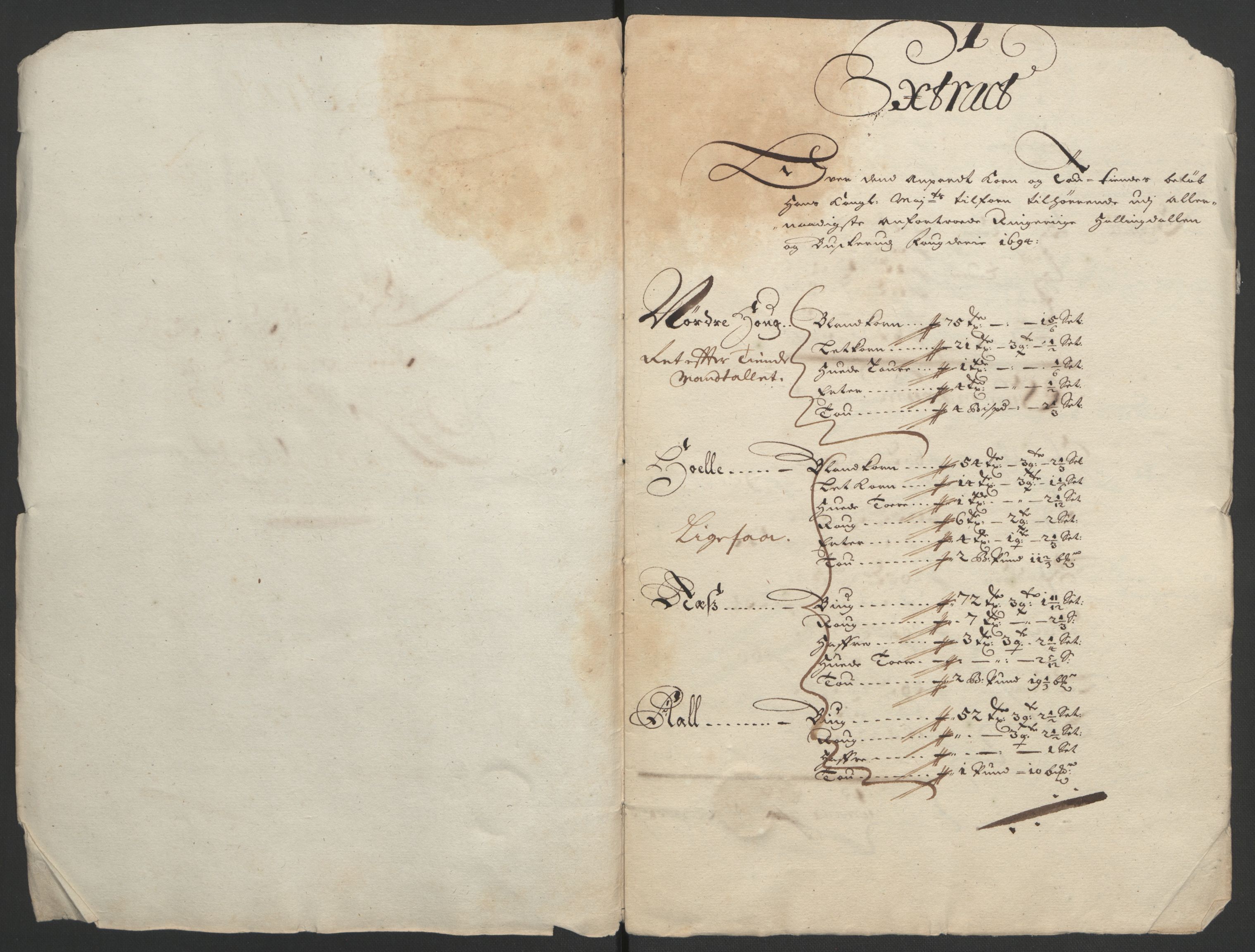 Rentekammeret inntil 1814, Reviderte regnskaper, Fogderegnskap, RA/EA-4092/R22/L1451: Fogderegnskap Ringerike, Hallingdal og Buskerud, 1694, p. 300