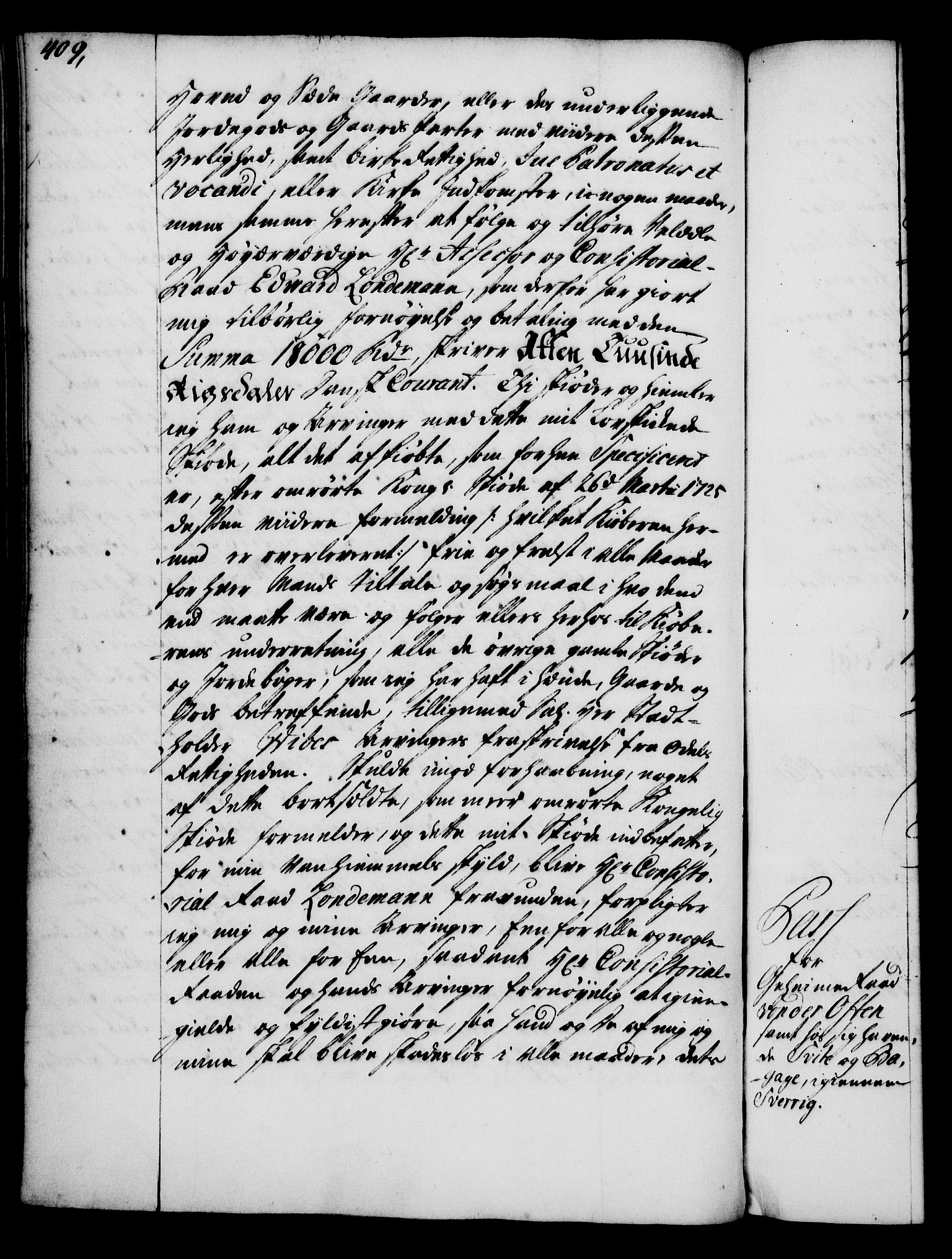 Rentekammeret, Kammerkanselliet, RA/EA-3111/G/Gg/Gga/L0005: Norsk ekspedisjonsprotokoll med register (merket RK 53.5), 1741-1749, p. 409