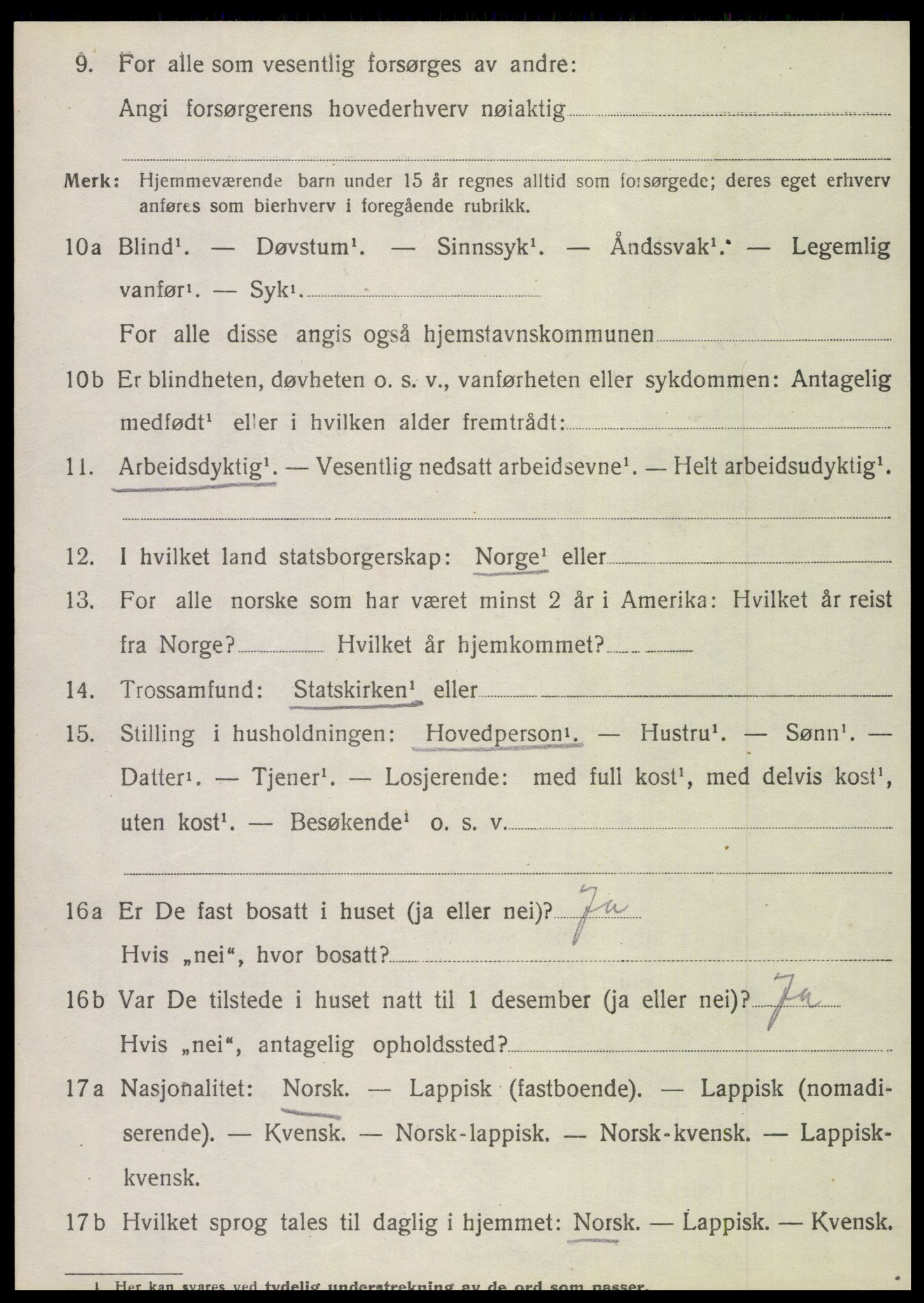 SAT, 1920 census for Brønnøy, 1920, p. 8747