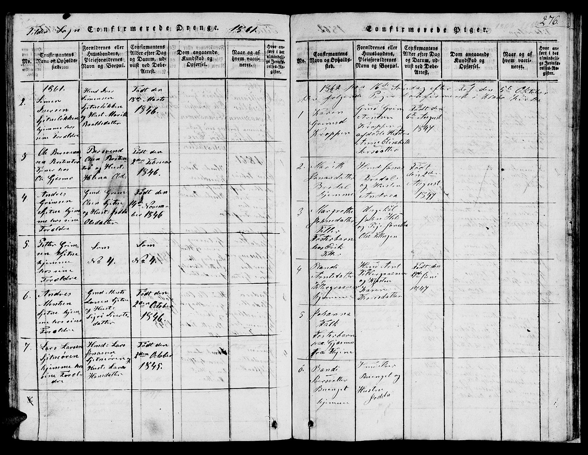 Ministerialprotokoller, klokkerbøker og fødselsregistre - Sør-Trøndelag, SAT/A-1456/621/L0458: Parish register (copy) no. 621C01, 1816-1865, p. 276
