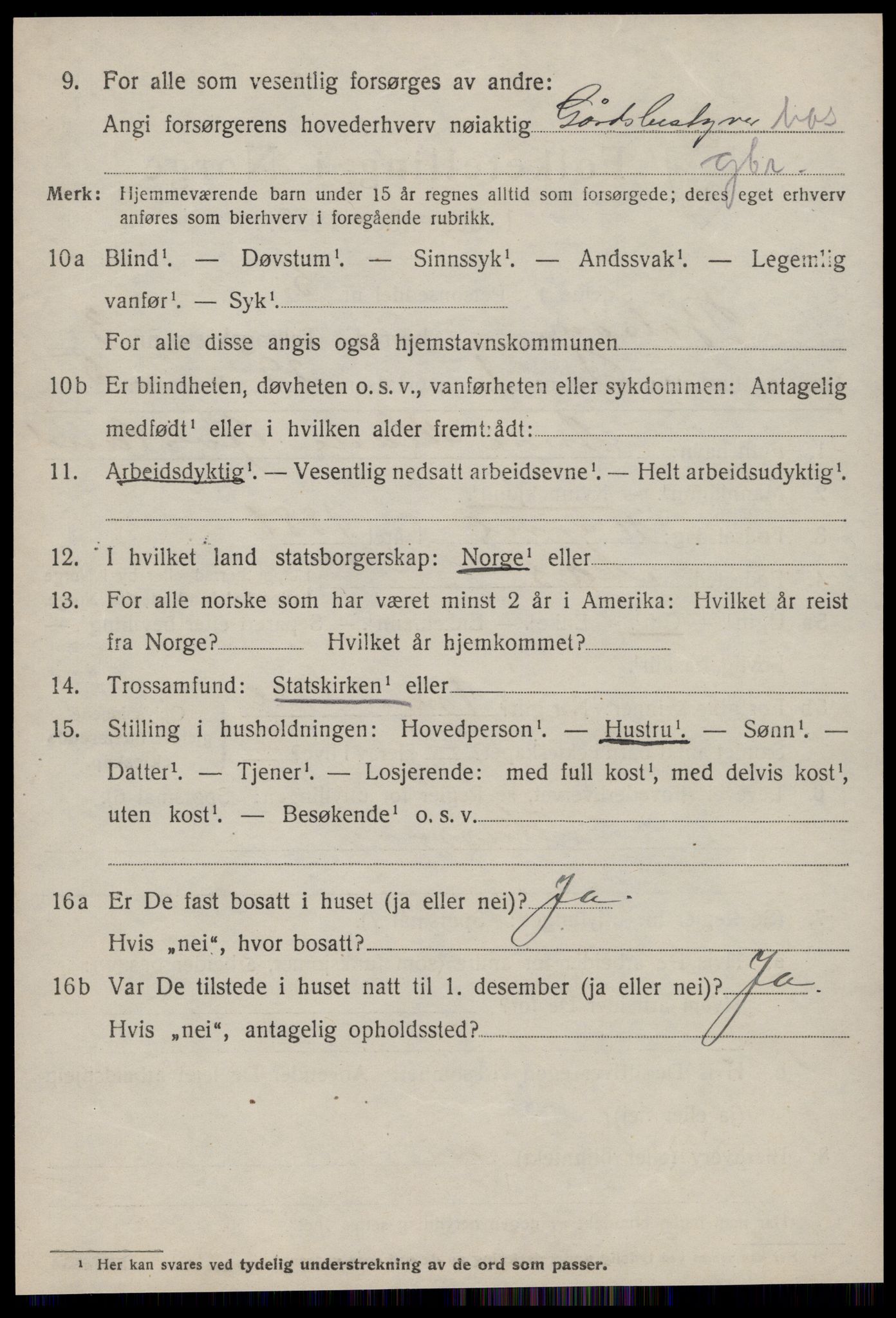 SAT, 1920 census for Bolsøy, 1920, p. 5344