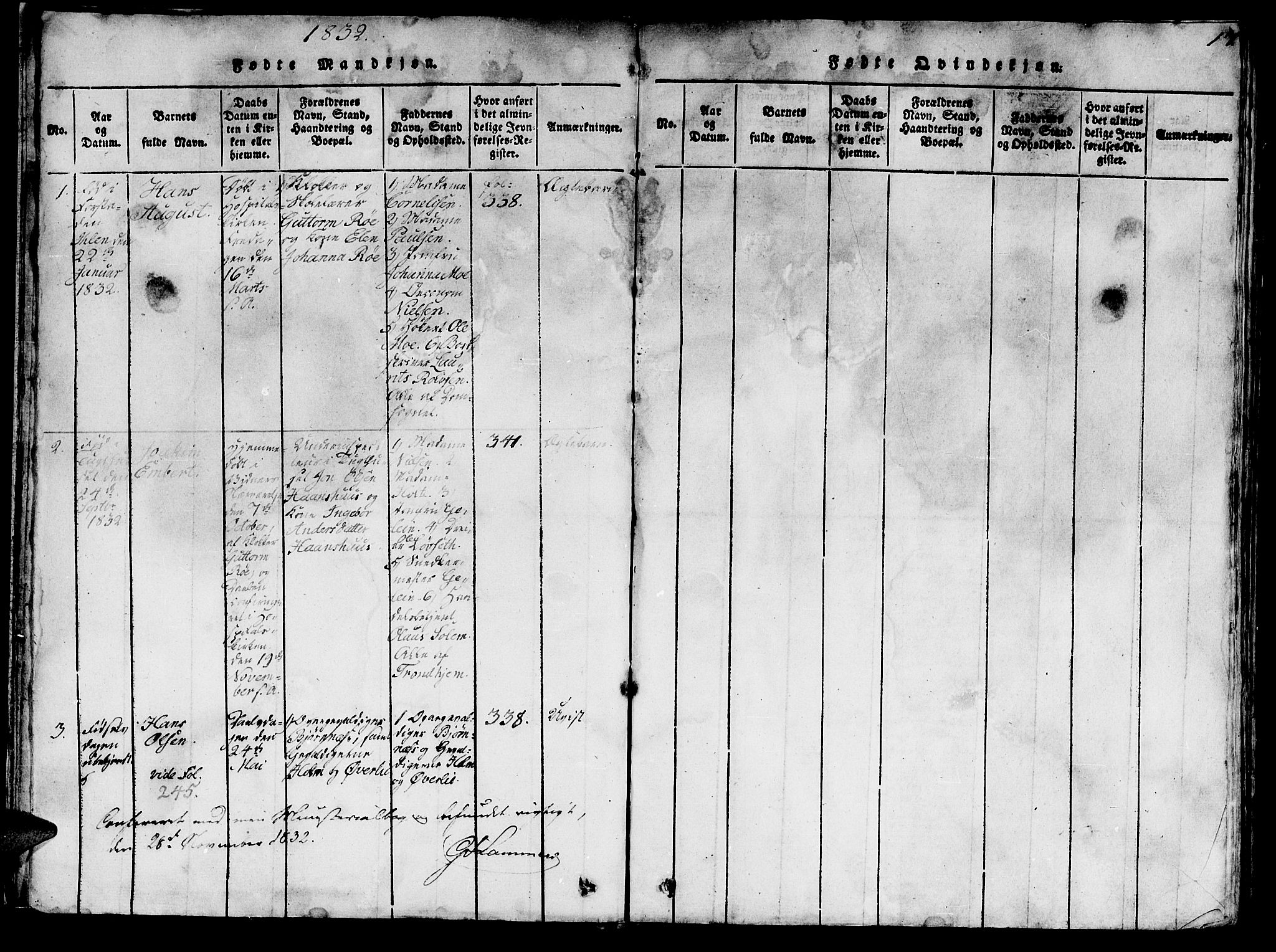 Ministerialprotokoller, klokkerbøker og fødselsregistre - Sør-Trøndelag, SAT/A-1456/623/L0478: Parish register (copy) no. 623C01, 1815-1873, p. 17