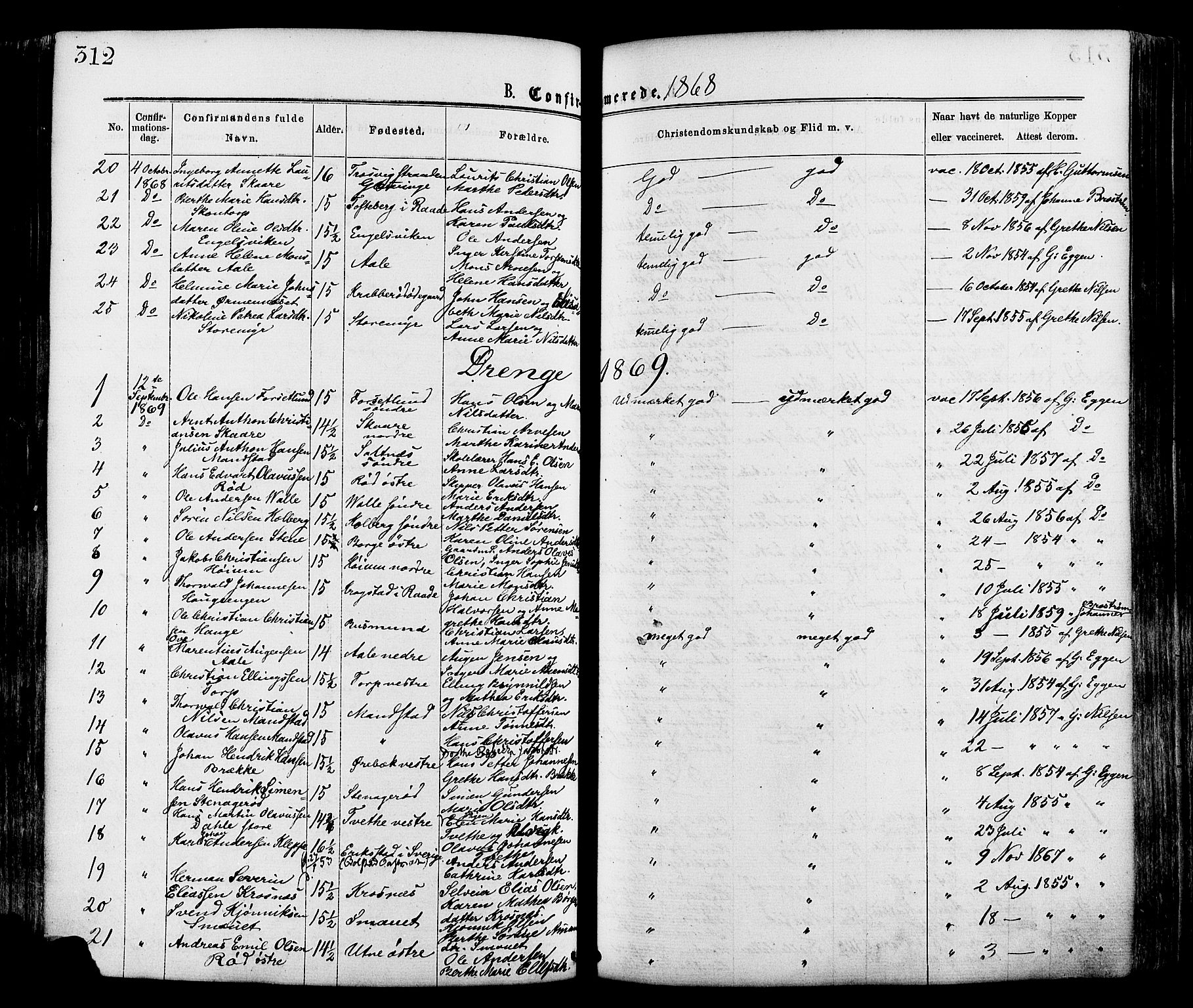 Onsøy prestekontor Kirkebøker, SAO/A-10914/F/Fa/L0004: Parish register (official) no. I 4, 1861-1877, p. 312