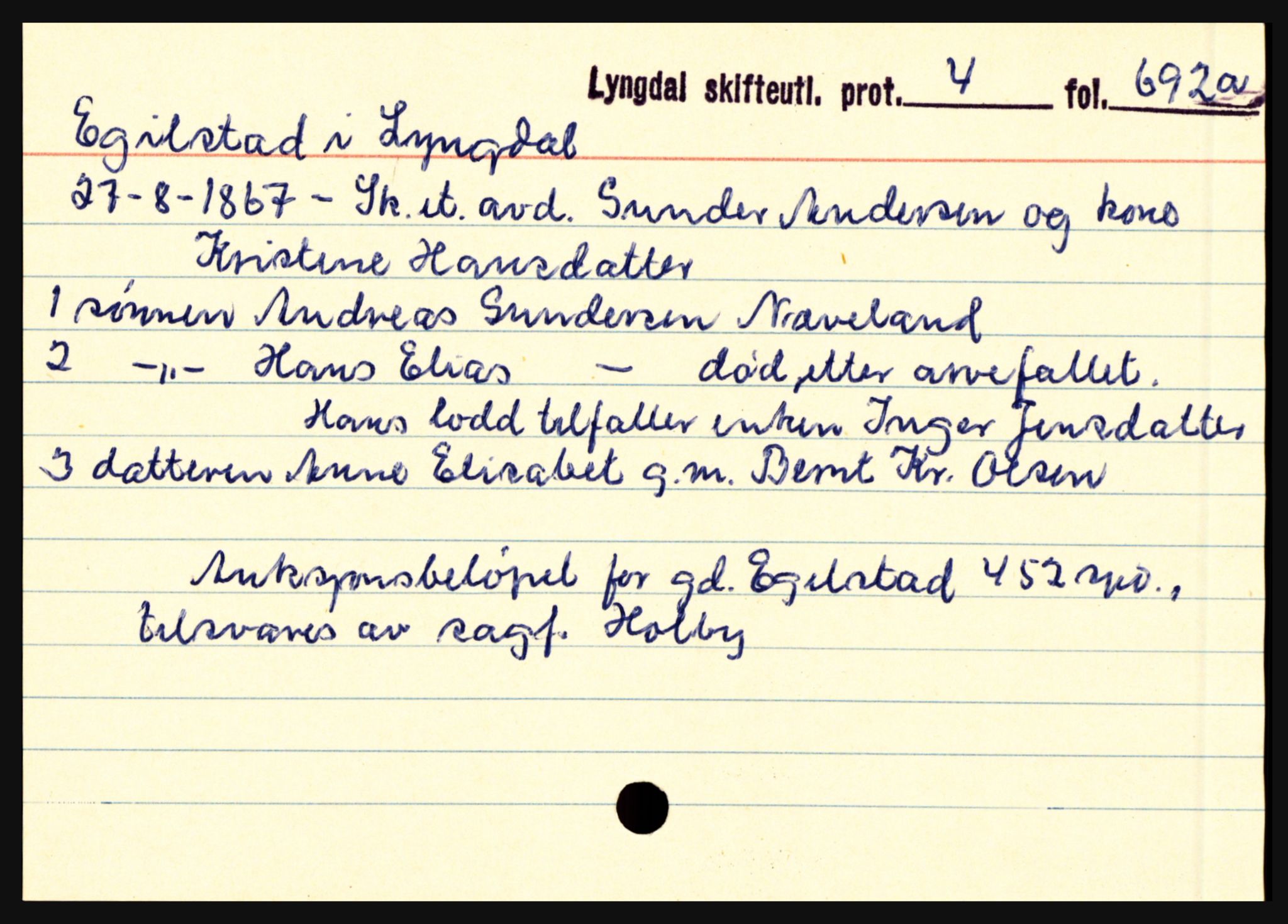 Lyngdal sorenskriveri, SAK/1221-0004/H, p. 1857