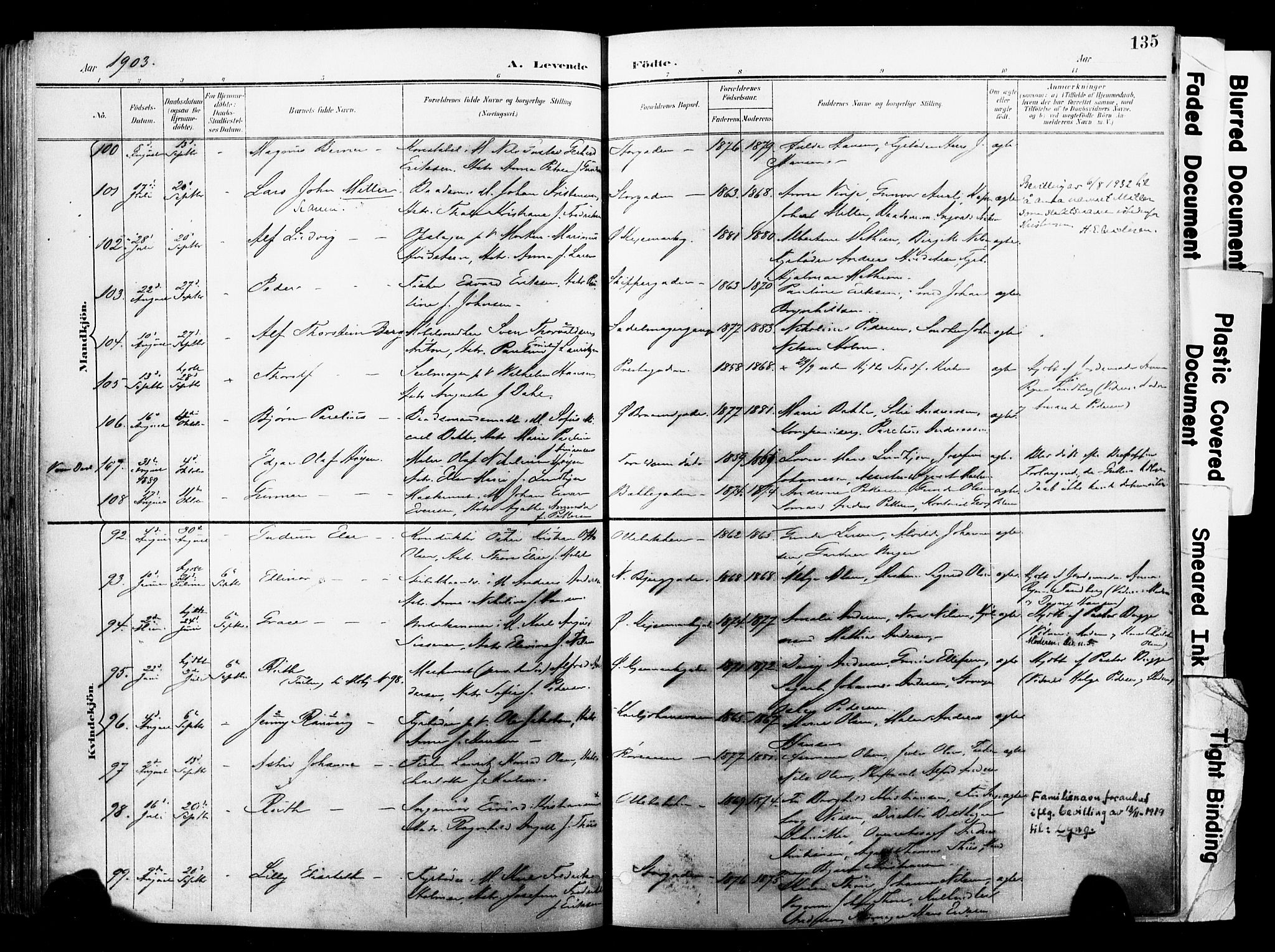 Horten kirkebøker, AV/SAKO-A-348/F/Fa/L0005: Parish register (official) no. 5, 1896-1904, p. 135