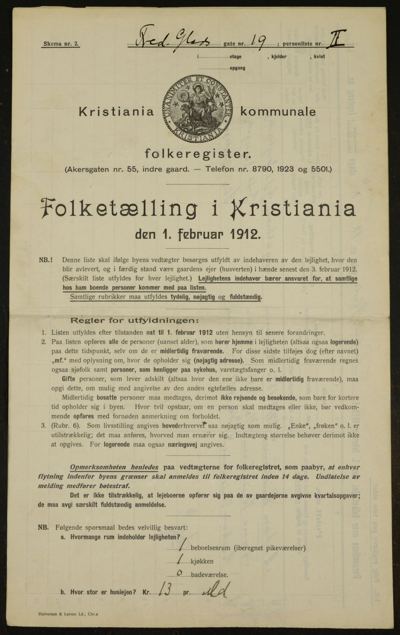 OBA, Municipal Census 1912 for Kristiania, 1912, p. 26603