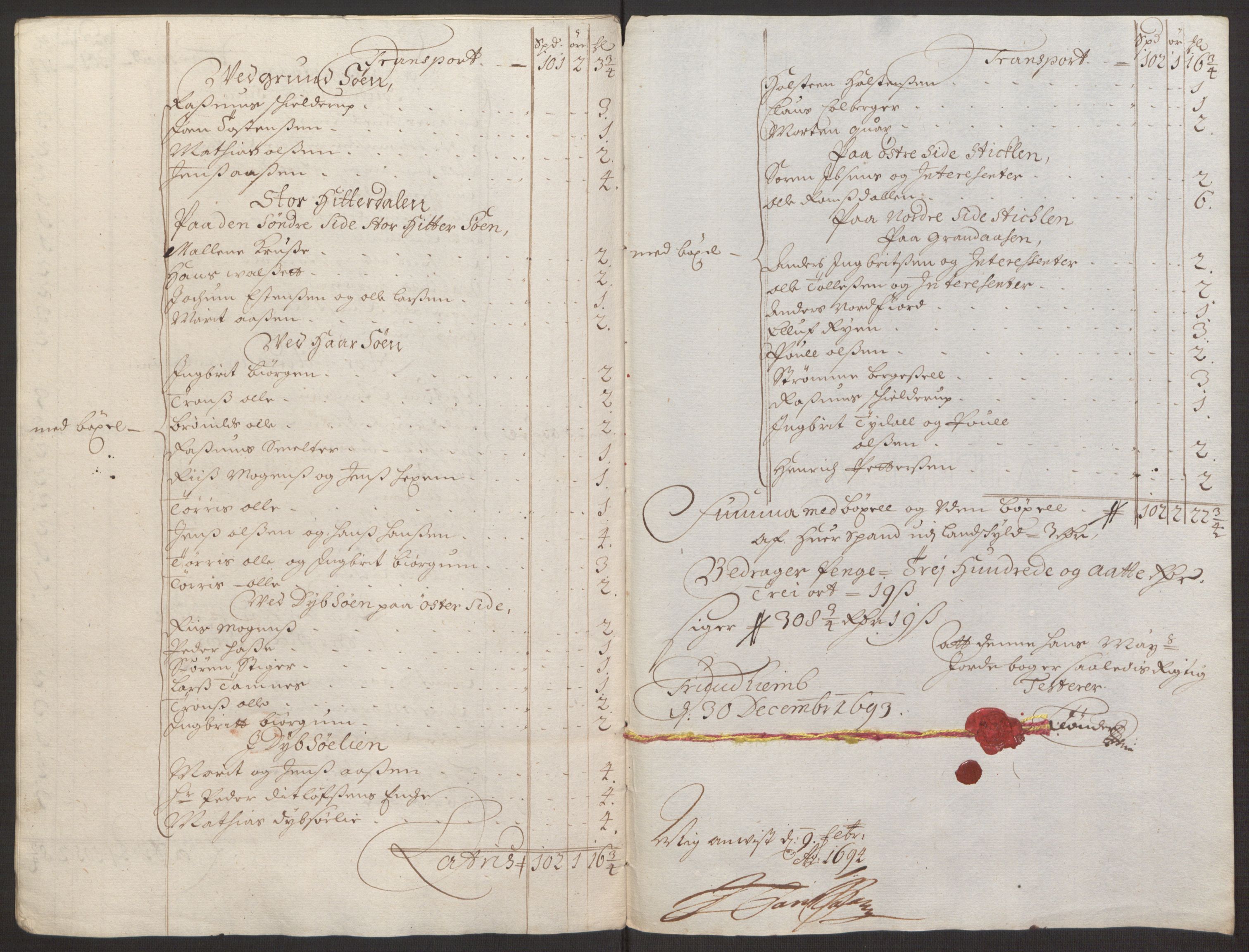 Rentekammeret inntil 1814, Reviderte regnskaper, Fogderegnskap, RA/EA-4092/R59/L3943: Fogderegnskap Gauldal, 1693, p. 124