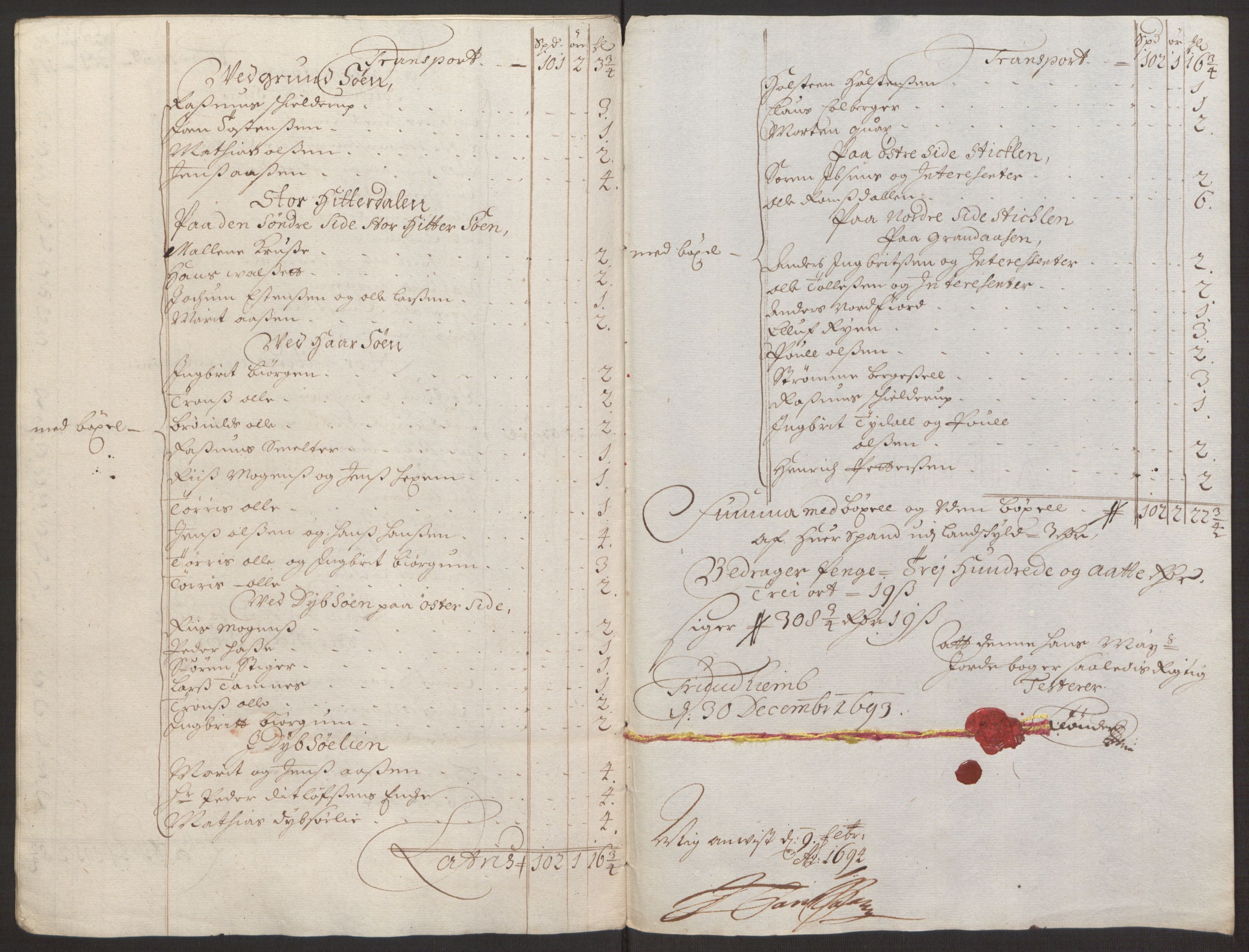 Rentekammeret inntil 1814, Reviderte regnskaper, Fogderegnskap, AV/RA-EA-4092/R59/L3943: Fogderegnskap Gauldal, 1693, p. 124