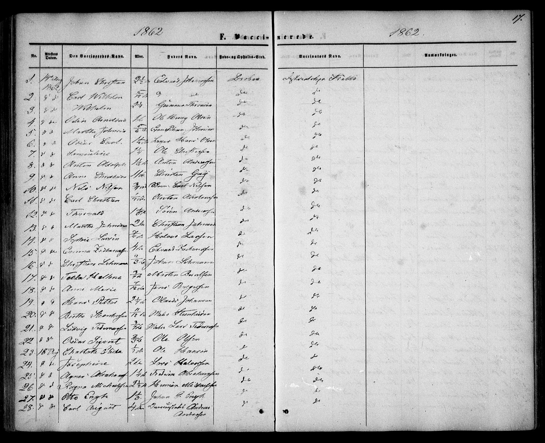 Drøbak prestekontor Kirkebøker, AV/SAO-A-10142a/F/Fa/L0002: Parish register (official) no. I 2, 1858-1870, p. 17