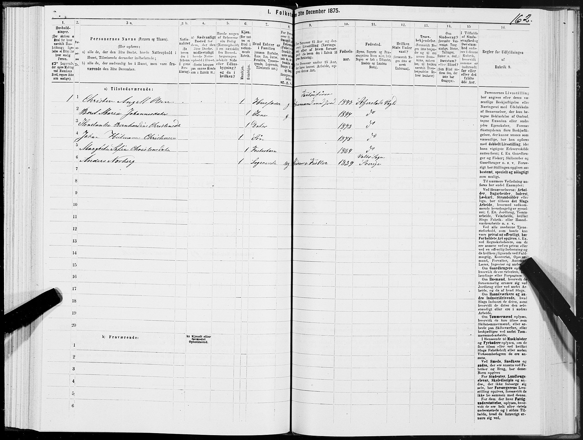 SAT, 1875 census for 1842P Skjerstad, 1875, p. 1162