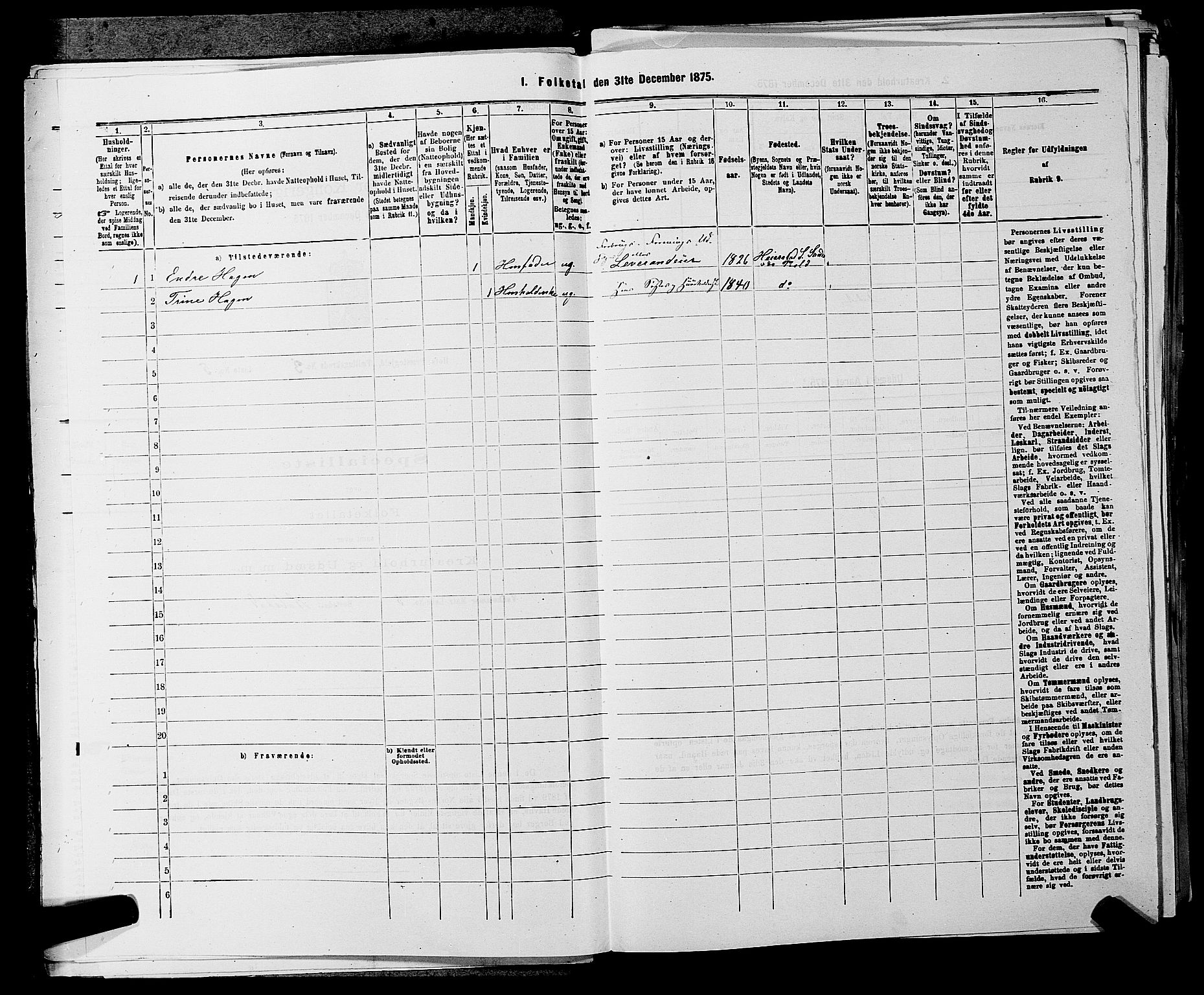 SAKO, 1875 census for 0714P Hof, 1875, p. 278