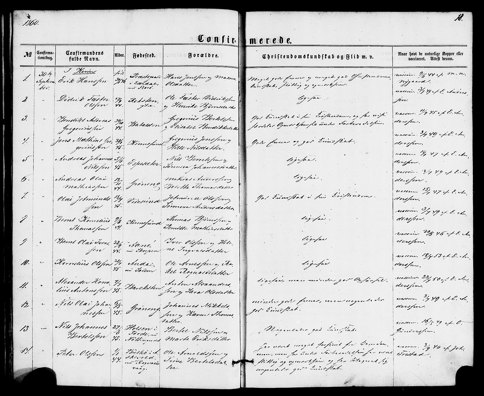 Kinn sokneprestembete, SAB/A-80801/H/Haa/Haaa/L0008: Parish register (official) no. A 8, 1859-1882, p. 18