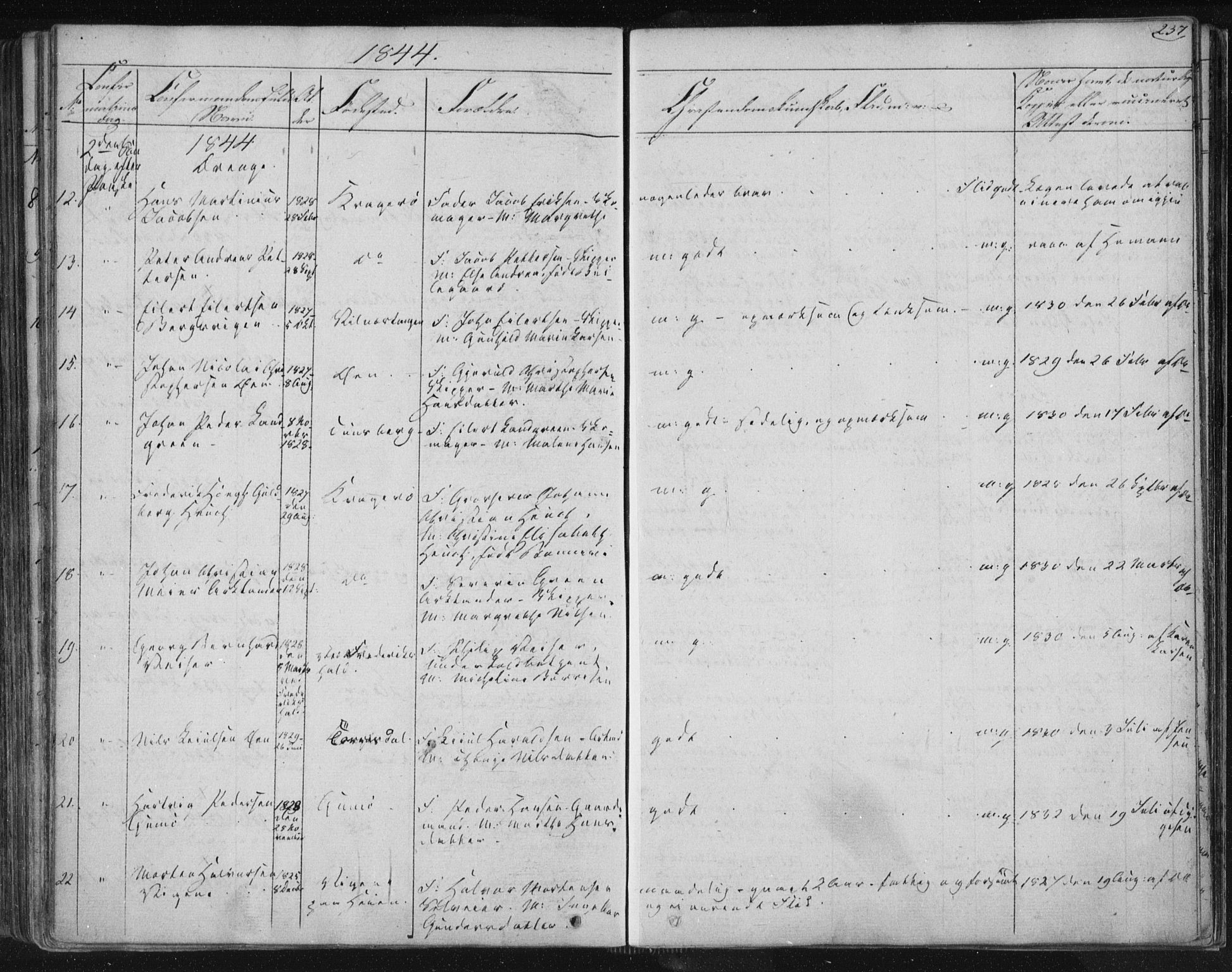 Kragerø kirkebøker, SAKO/A-278/F/Fa/L0005: Parish register (official) no. 5, 1832-1847, p. 237