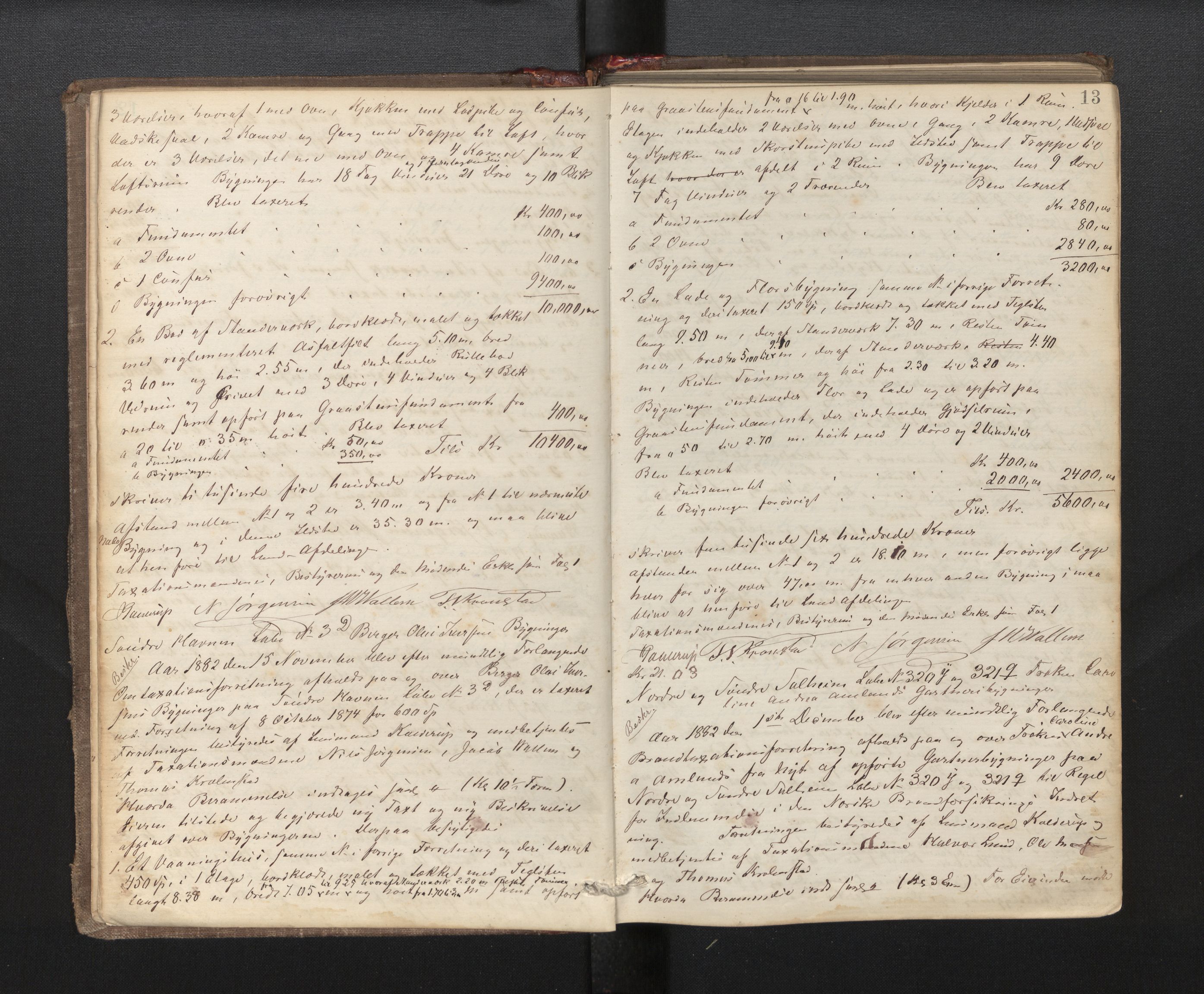 Lensmannen i Årstad, AV/SAB-A-36201/0012/L0007: Branntakstprotokoll, 1882-1889, p. 13