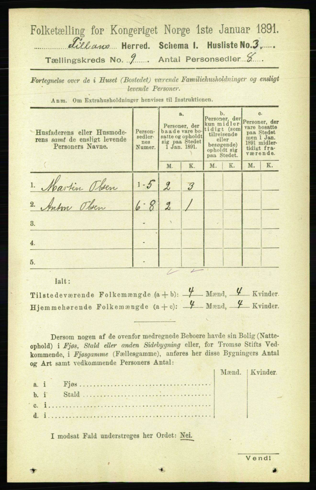 RA, 1891 census for 1616 Fillan, 1891, p. 2558