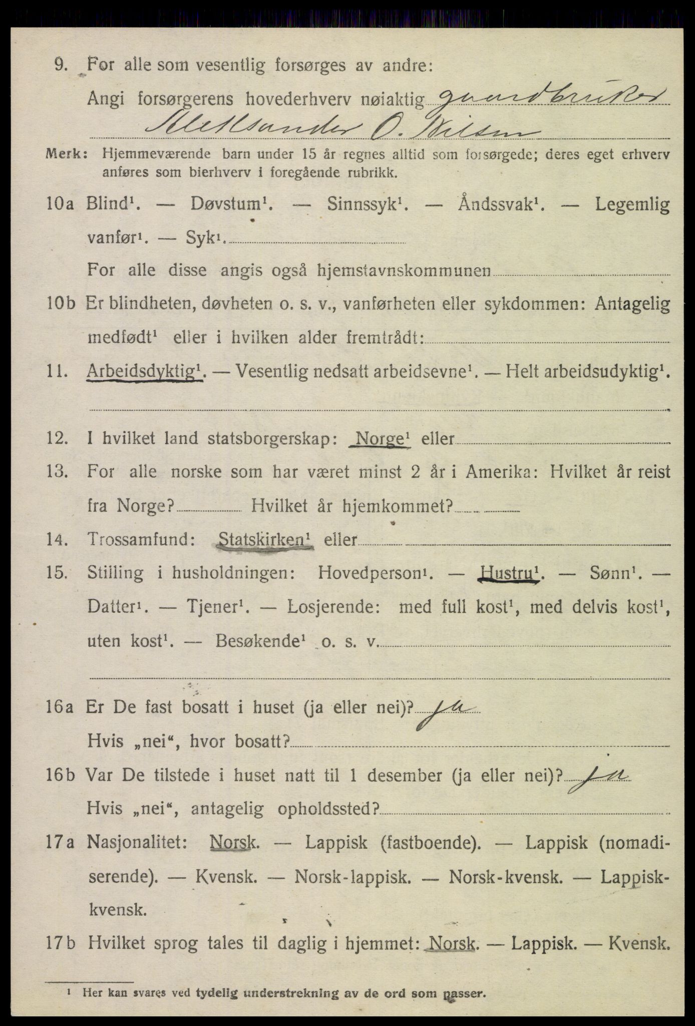 SAT, 1920 census for Otterøy, 1920, p. 618