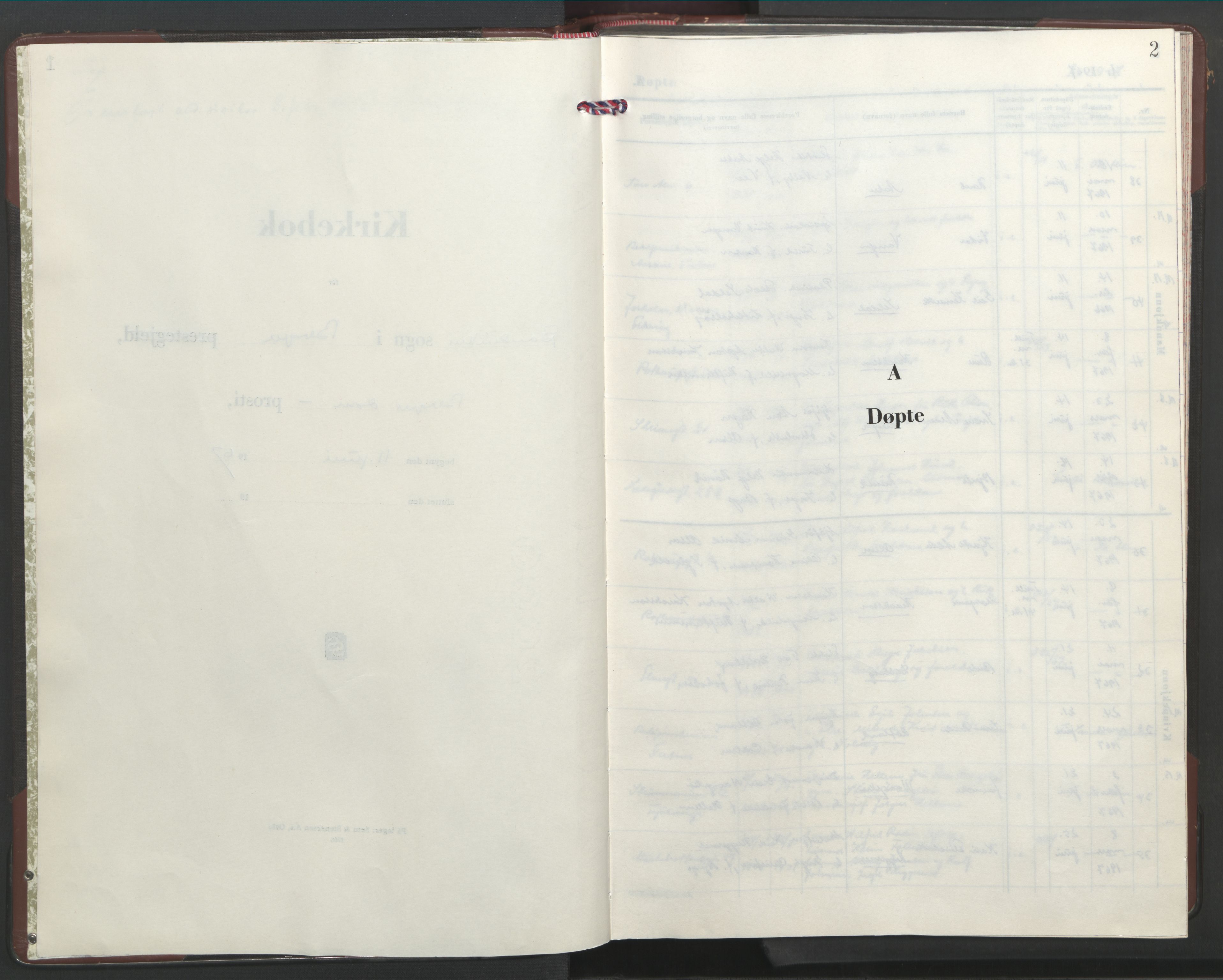 Sandviken Sokneprestembete, SAB/A-77601/H/Hb/L0008: Parish register (copy) no. B 5, 1967-1975, p. 1b-2a